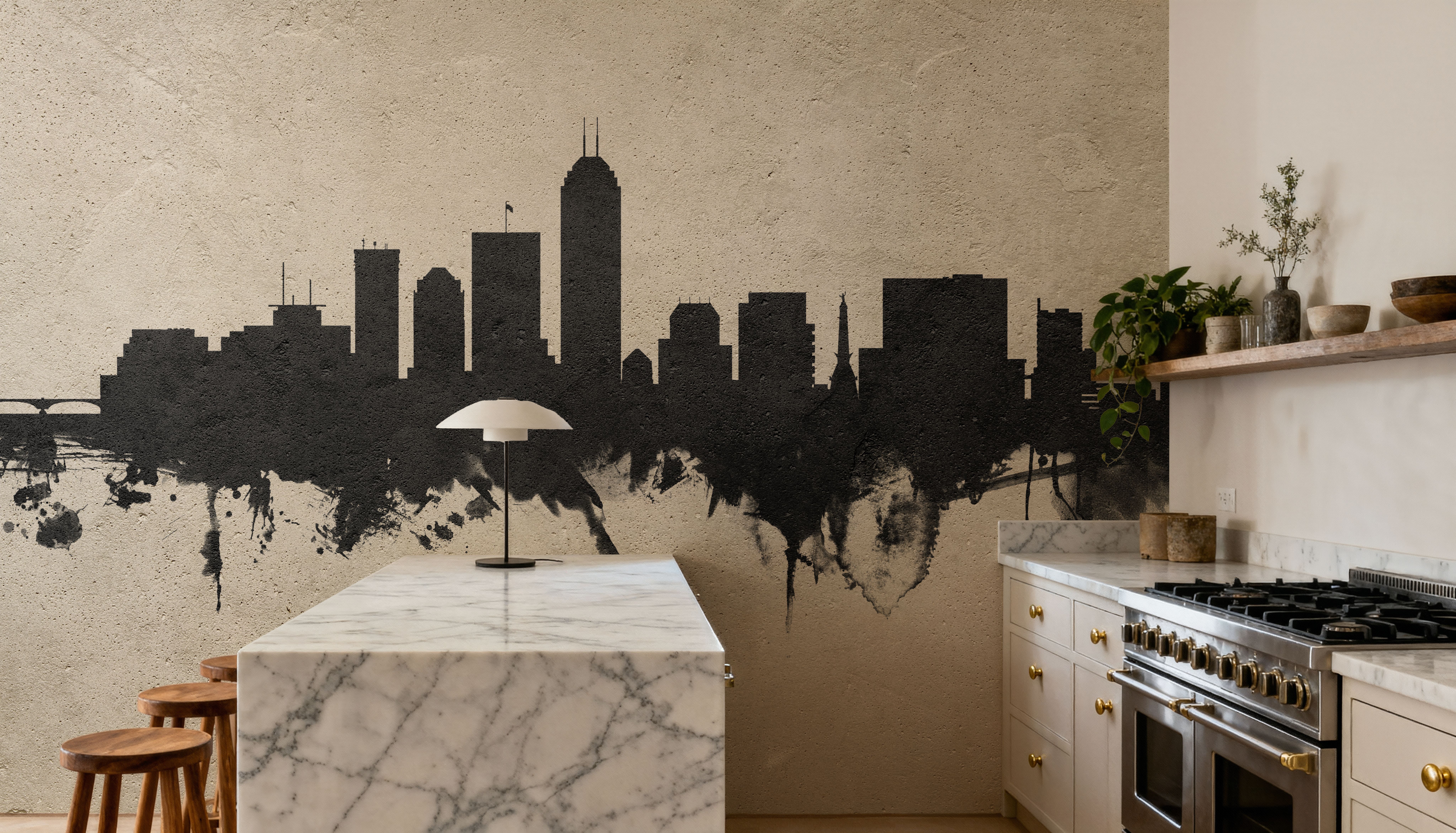 Indianapolis Indiana Skyline Concrete