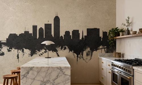 Indianapolis Indiana Skyline Concrete