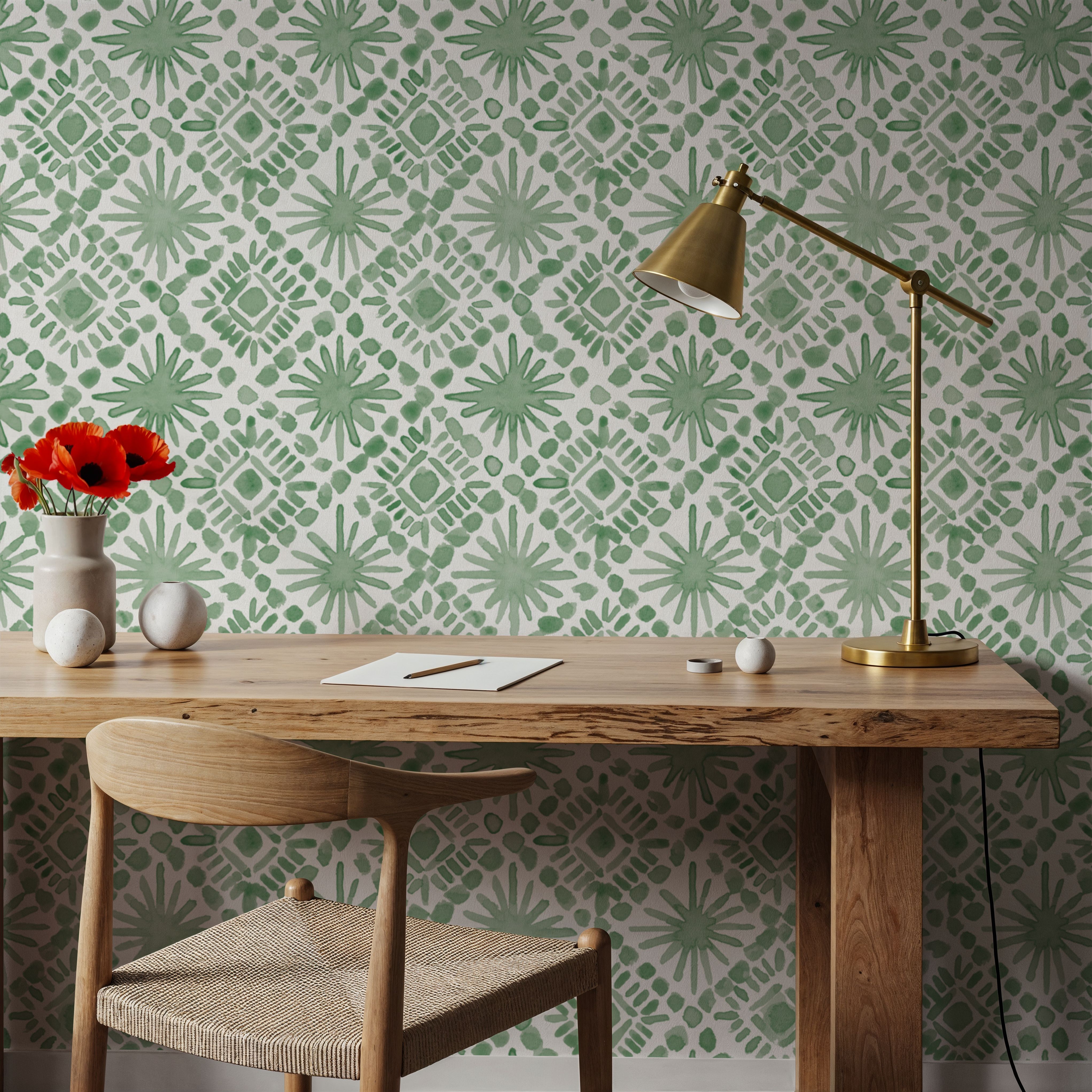 Paradise Splash Dark Green