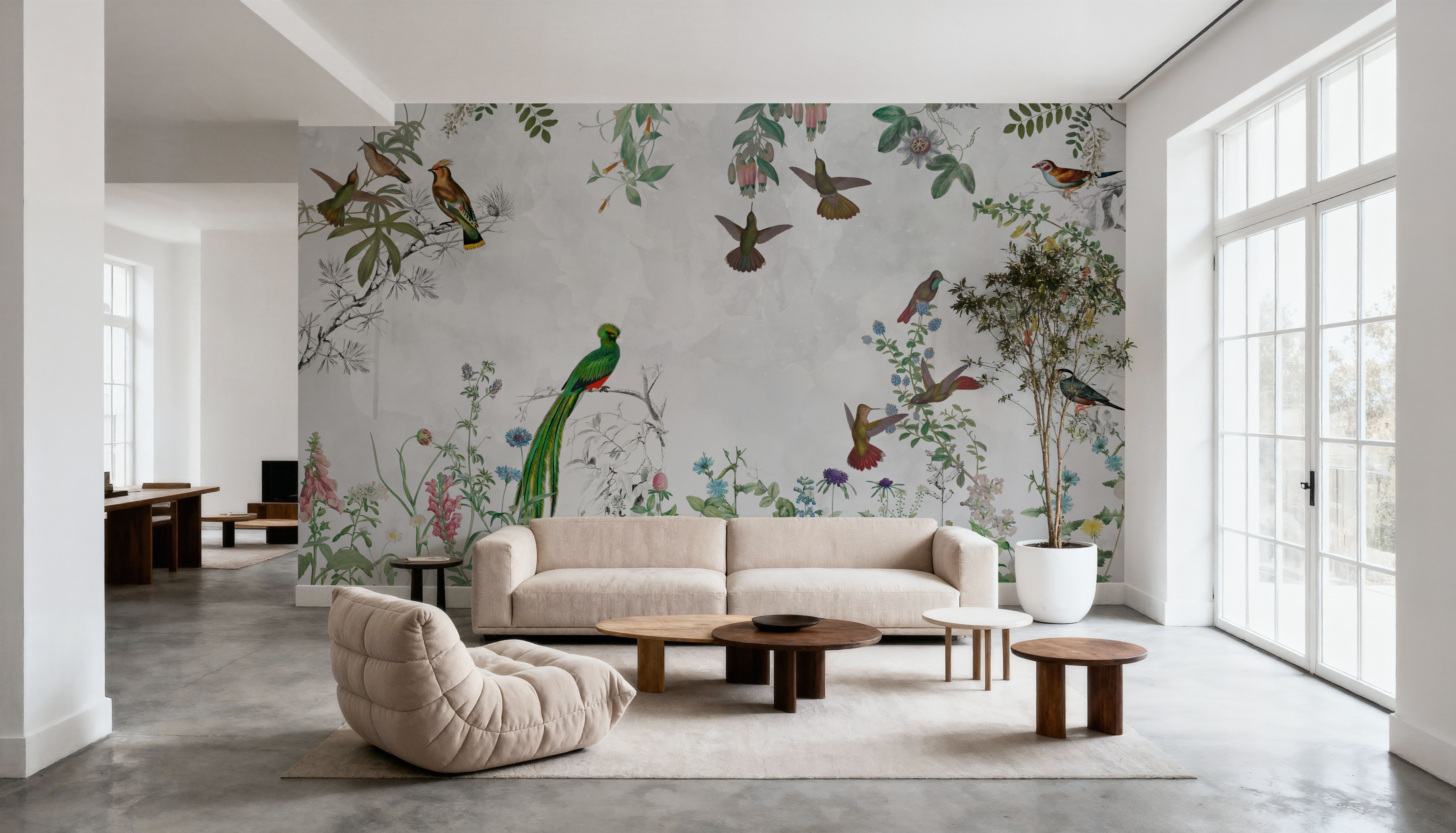 Fields of Birds and Flowers