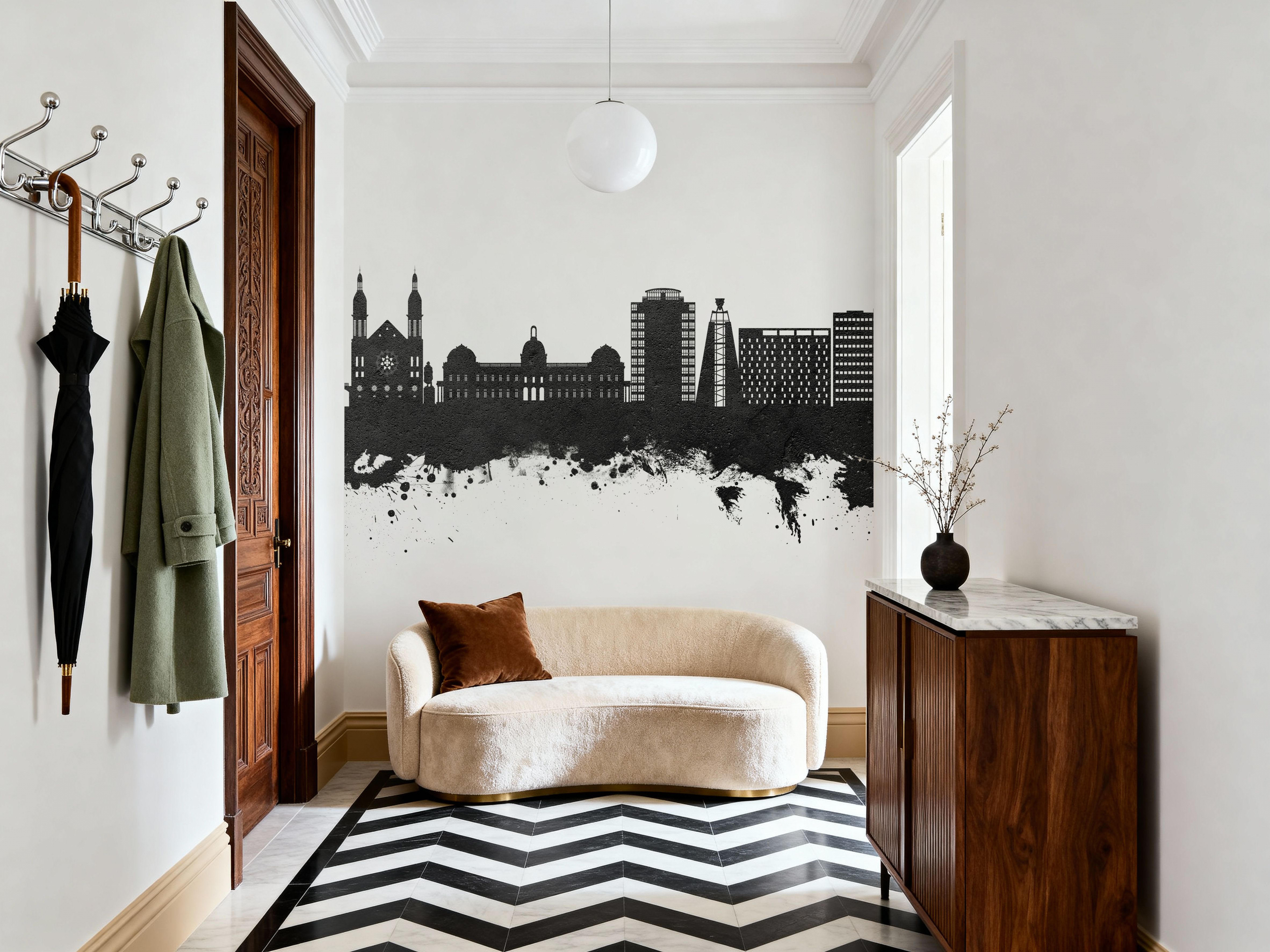 Port-au-Prince Haiti Skyline Black & White