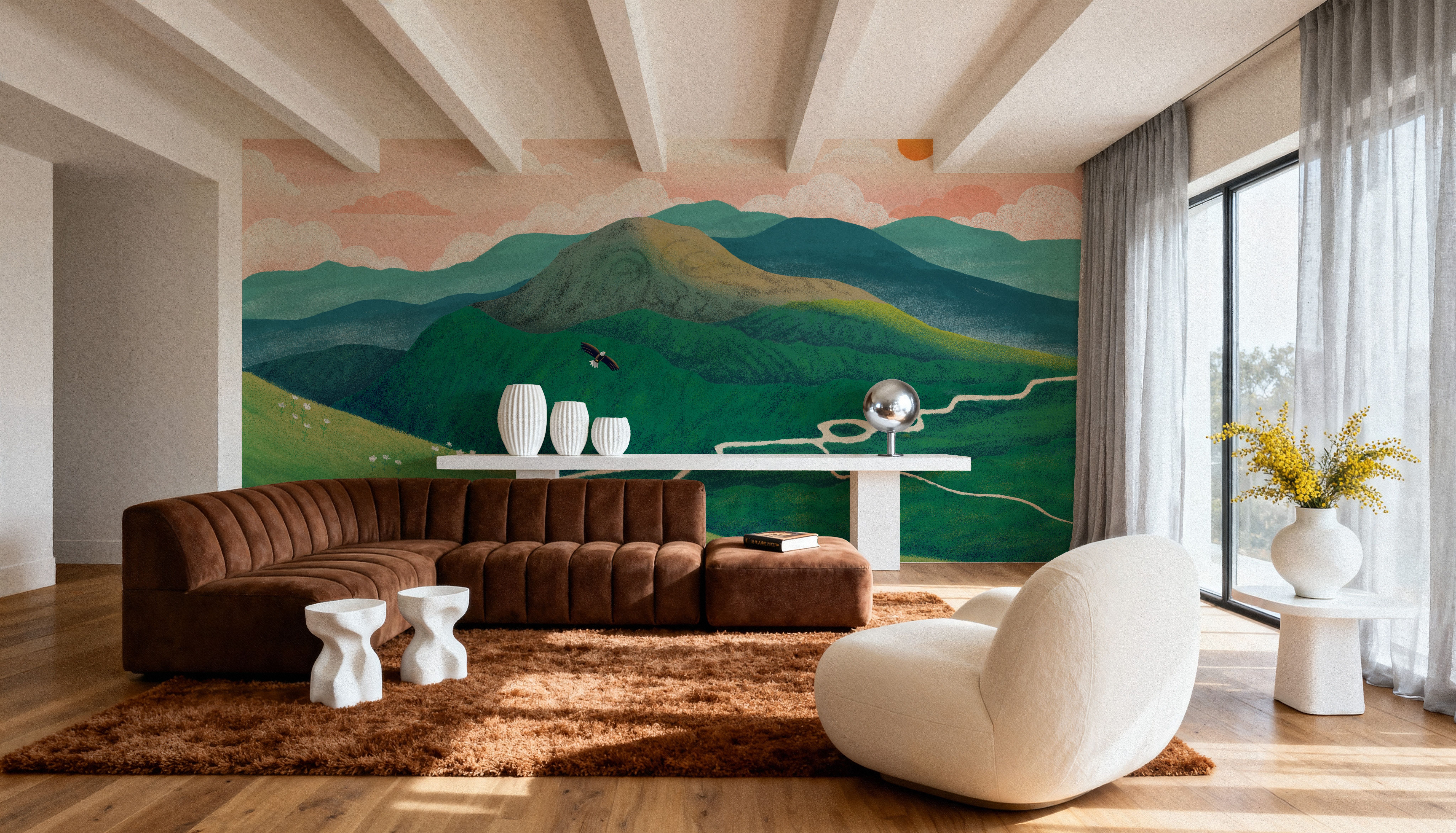 The Sleeping Mountain, Papel pintado