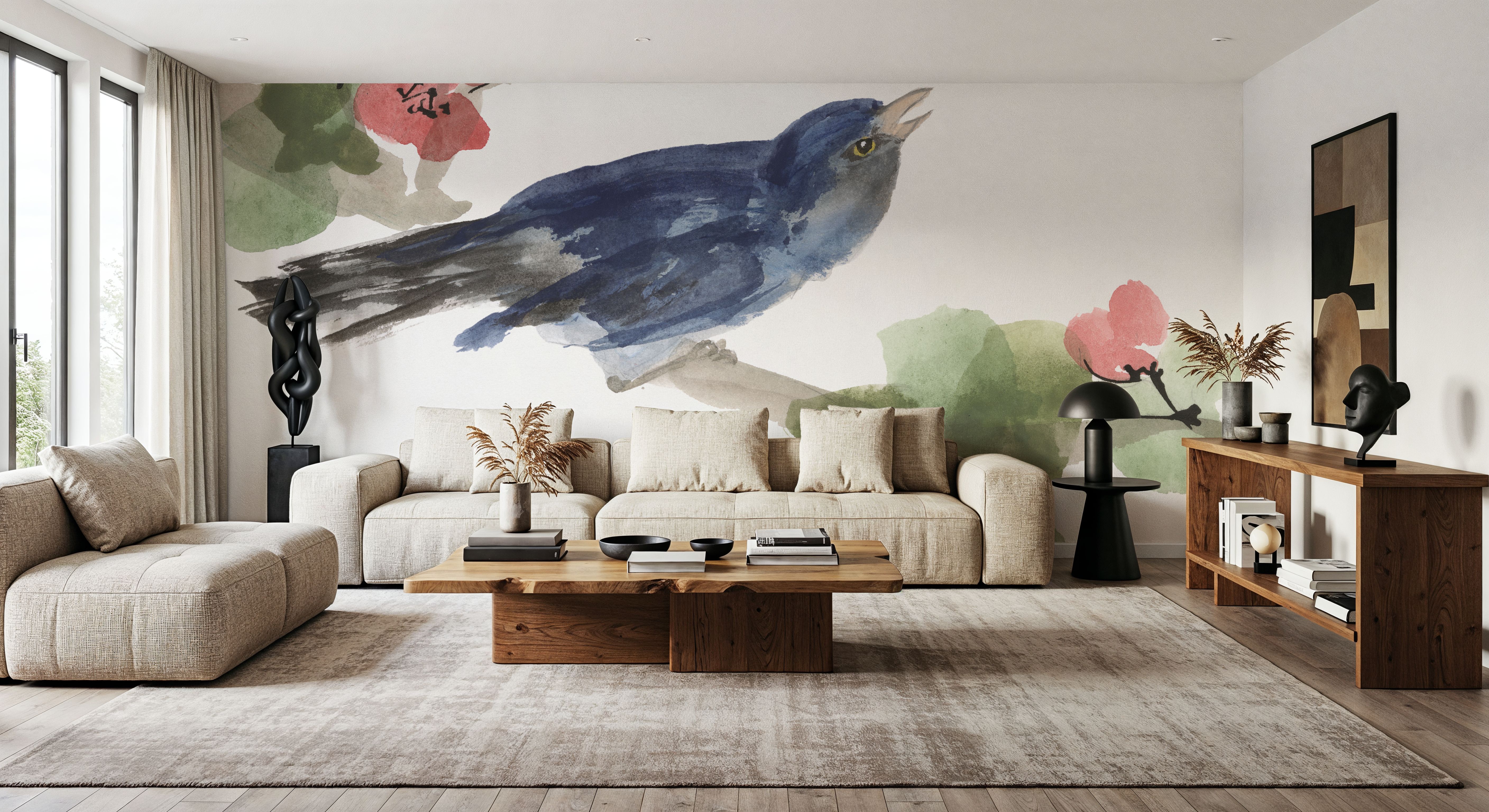 Bird and Blossoms III, Wallpaper