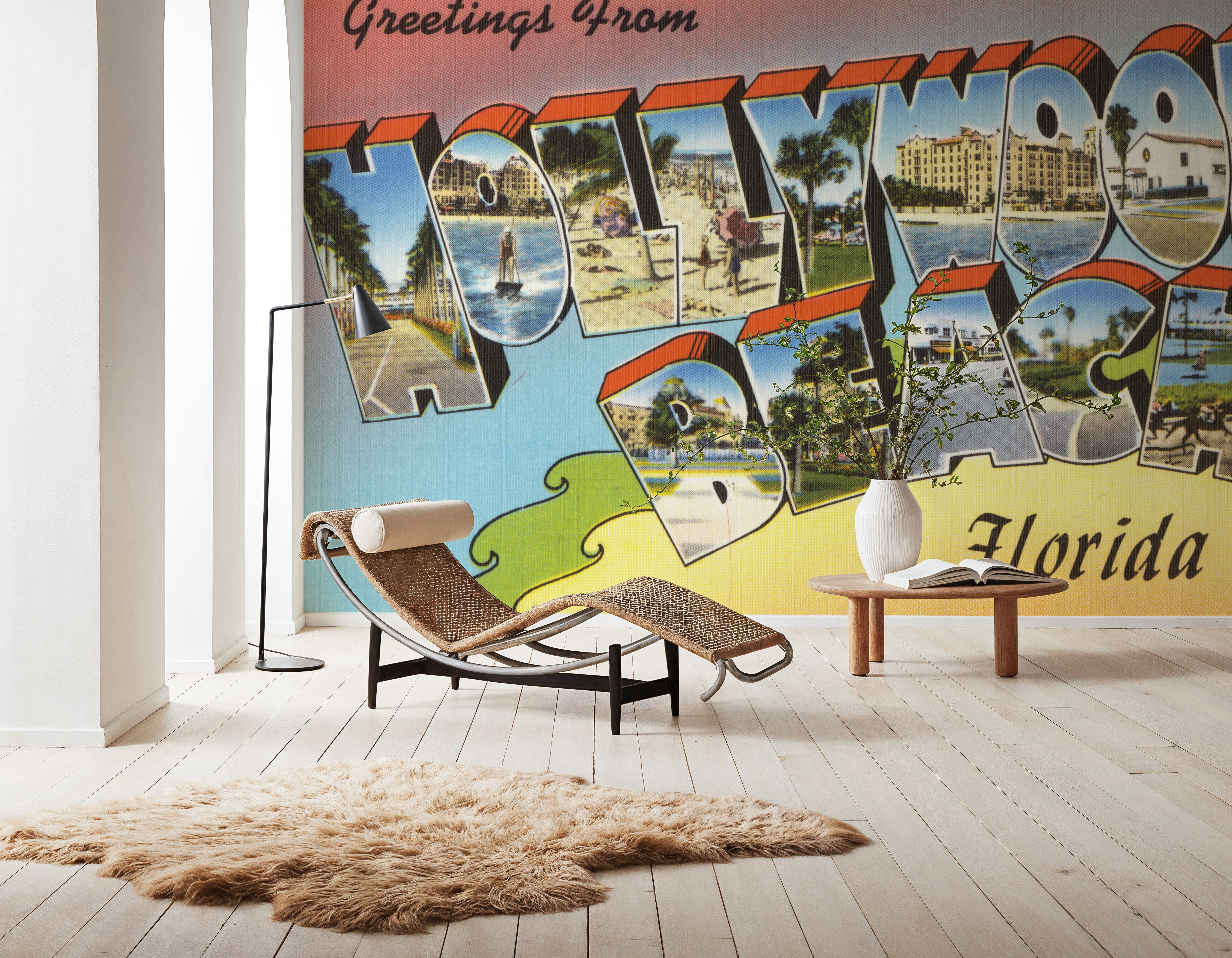 Greetings from Hollywood Beach - Screenprint Postcard