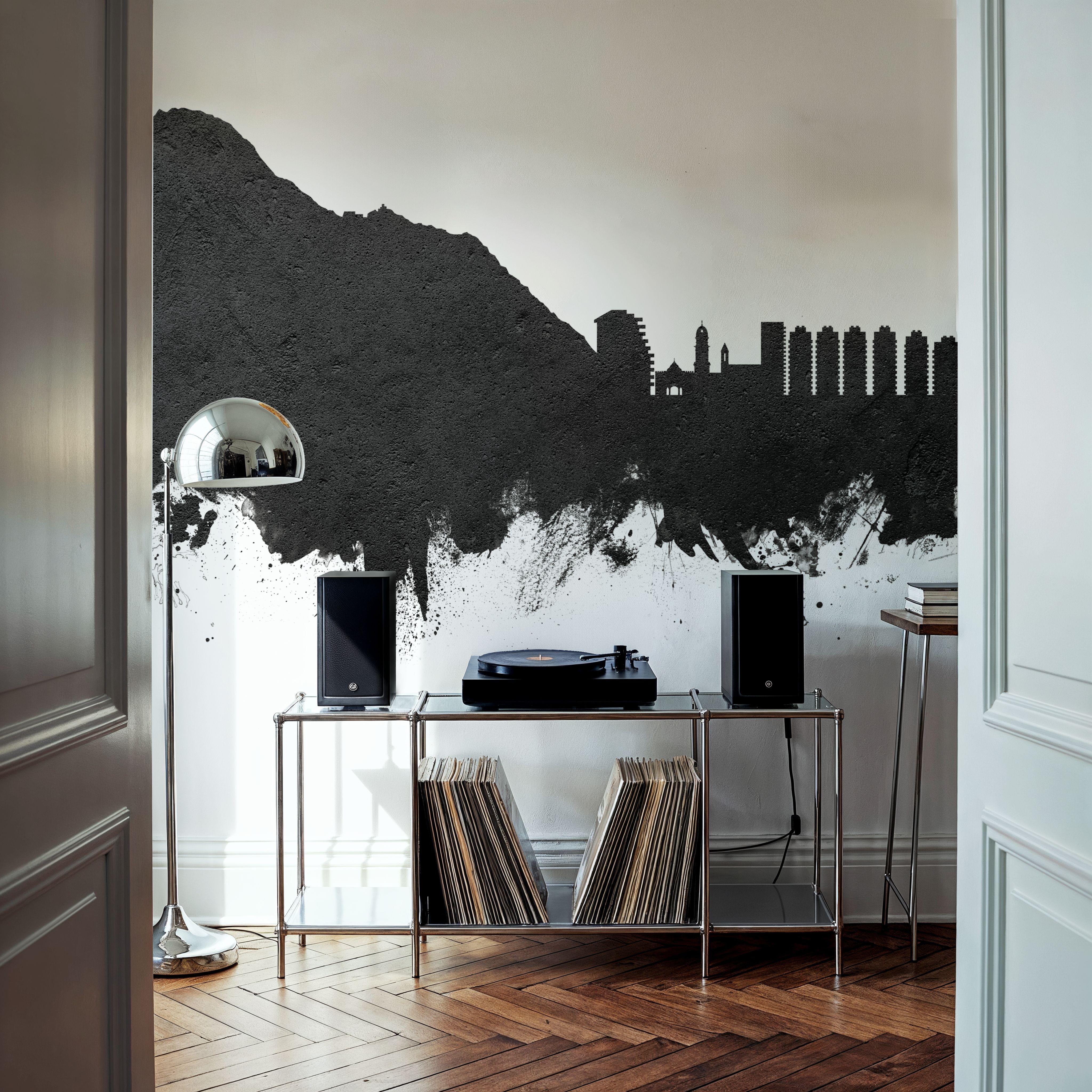 Gibraltar Skyline Black & White