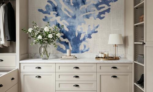 Shibori Coral III on Linen