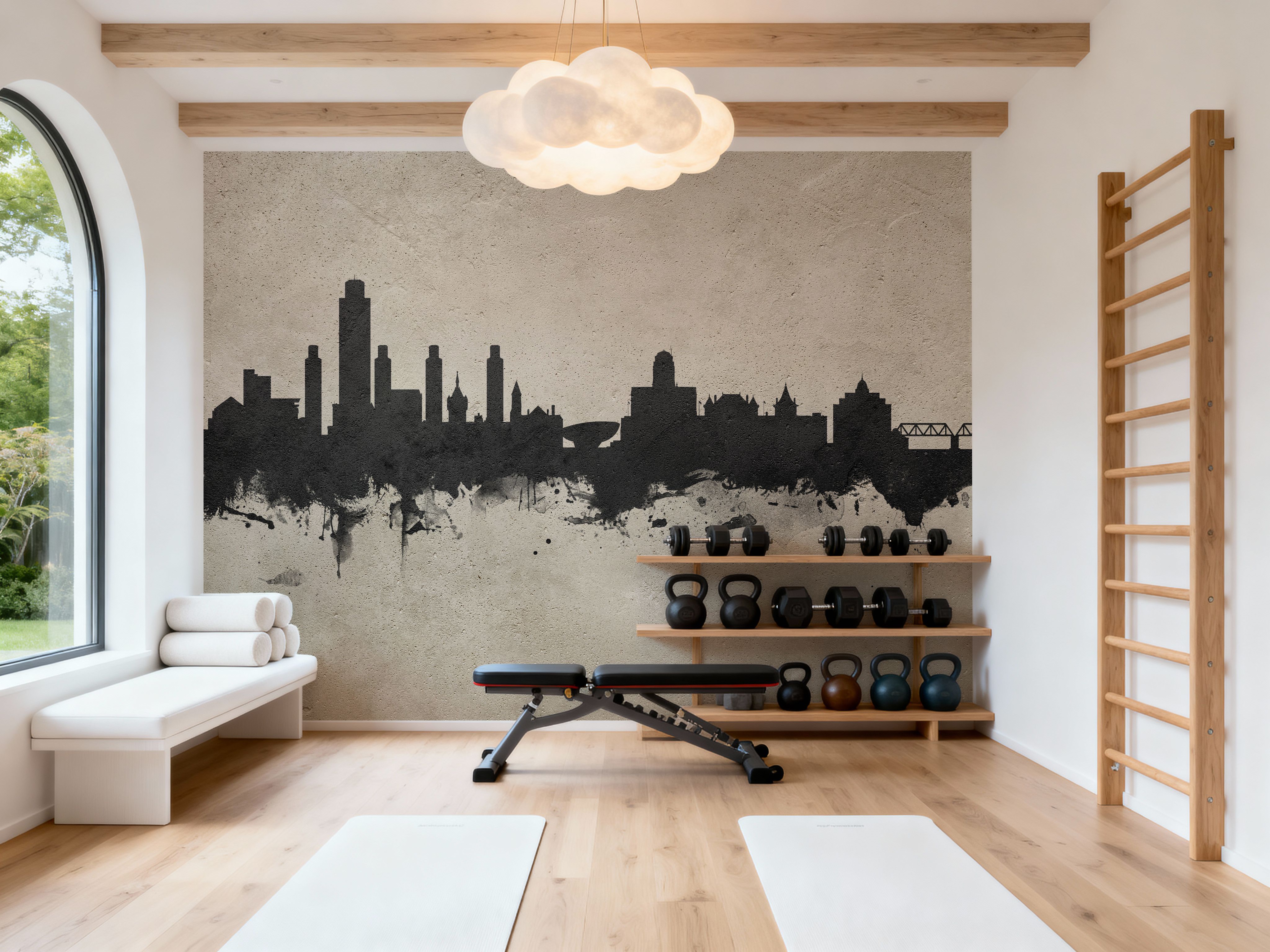 Albany New York Skyline Concrete, Wallpaper