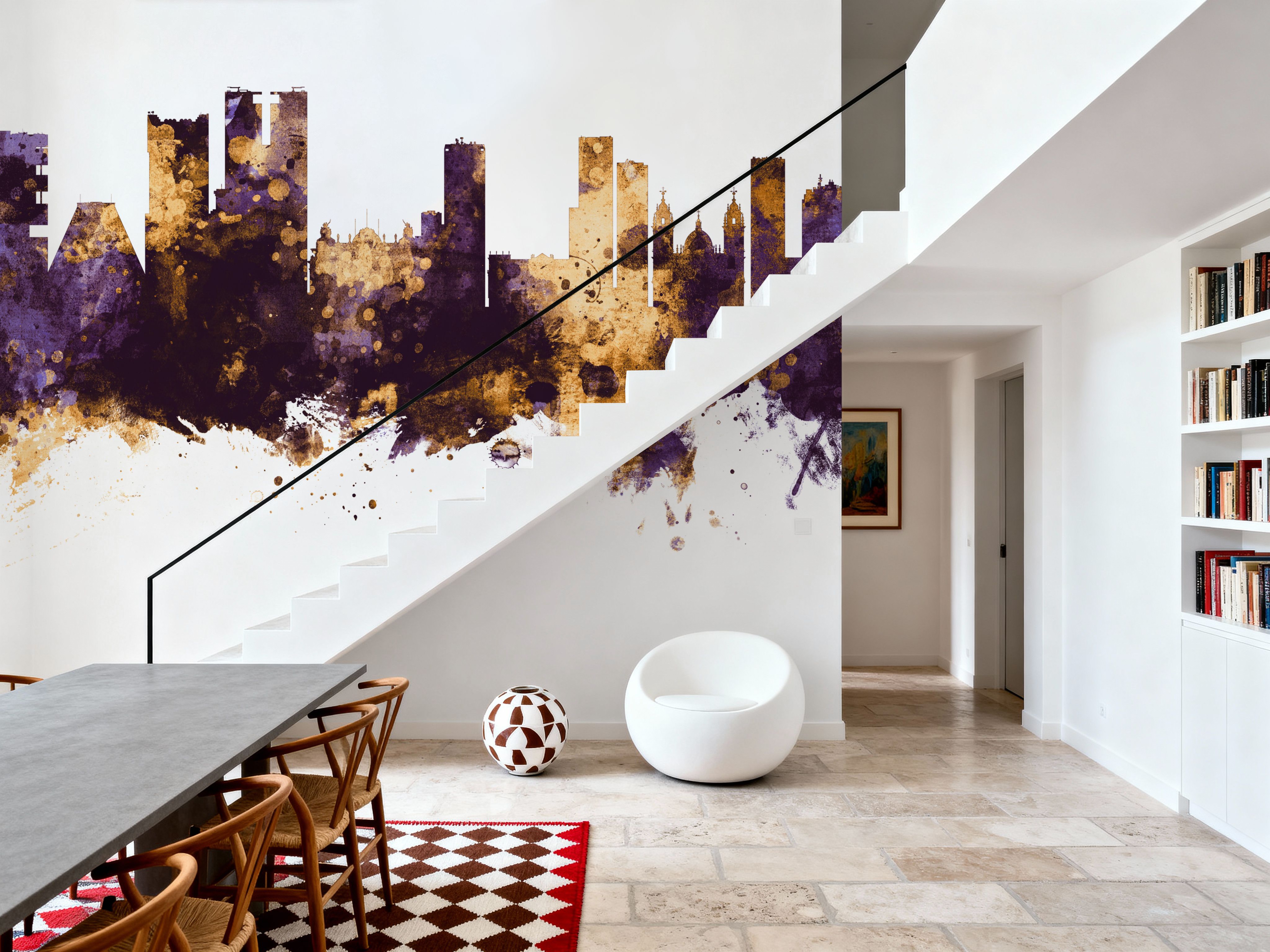 Rio de Janeiro Brazil Skyline Purple & Gold