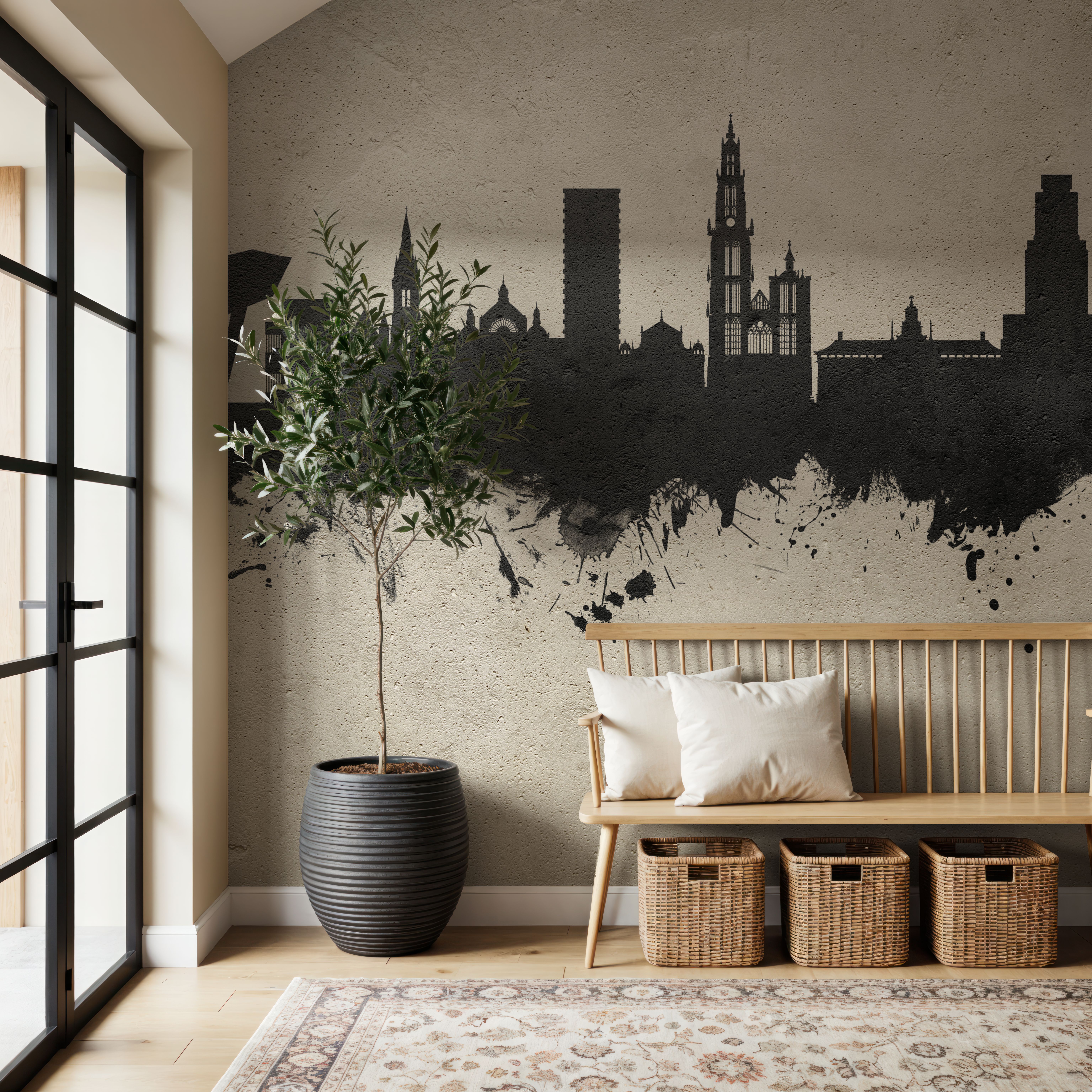 Antwerp Belgium Skyline Concrete