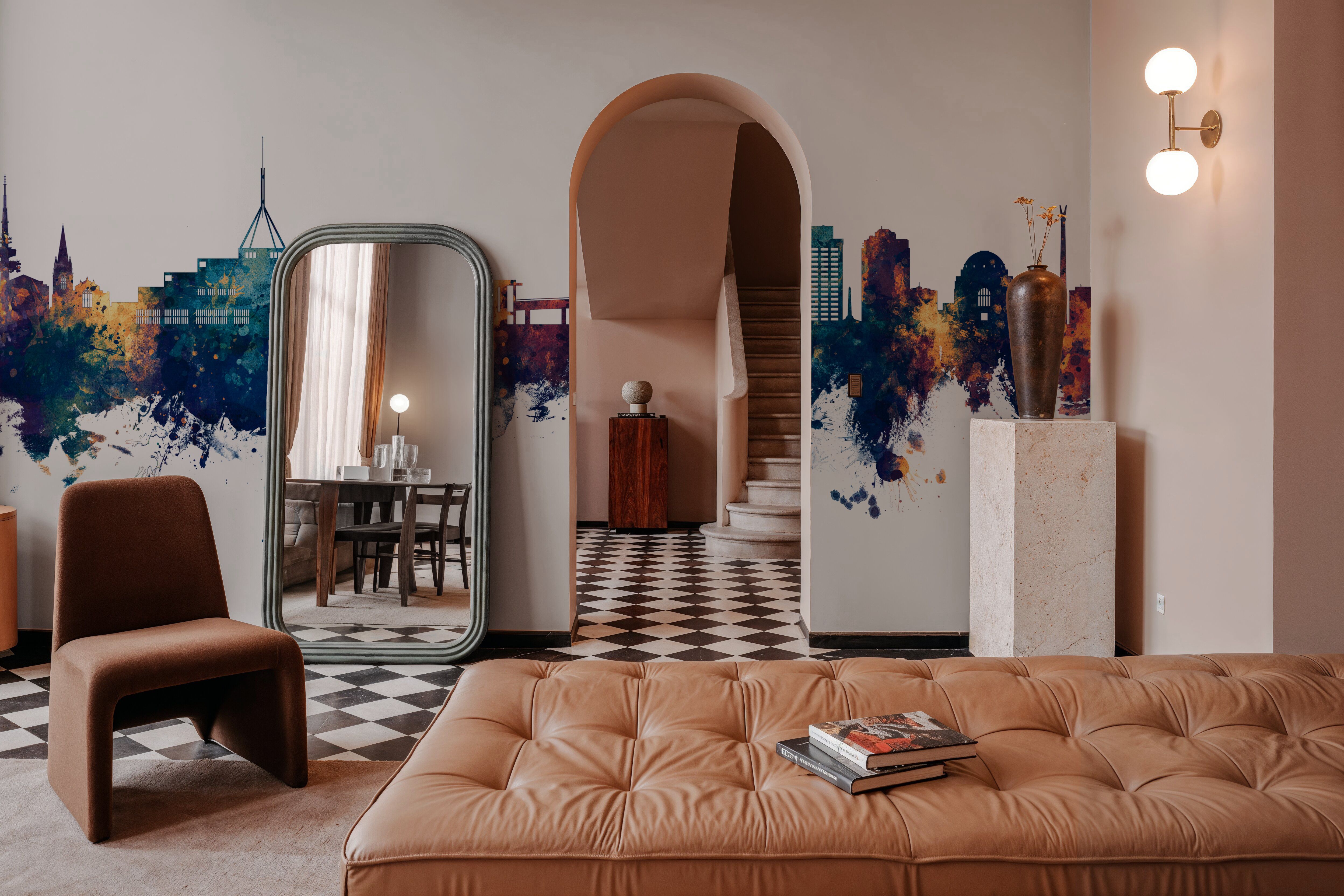 Canberra Skyline Blue & Bronze