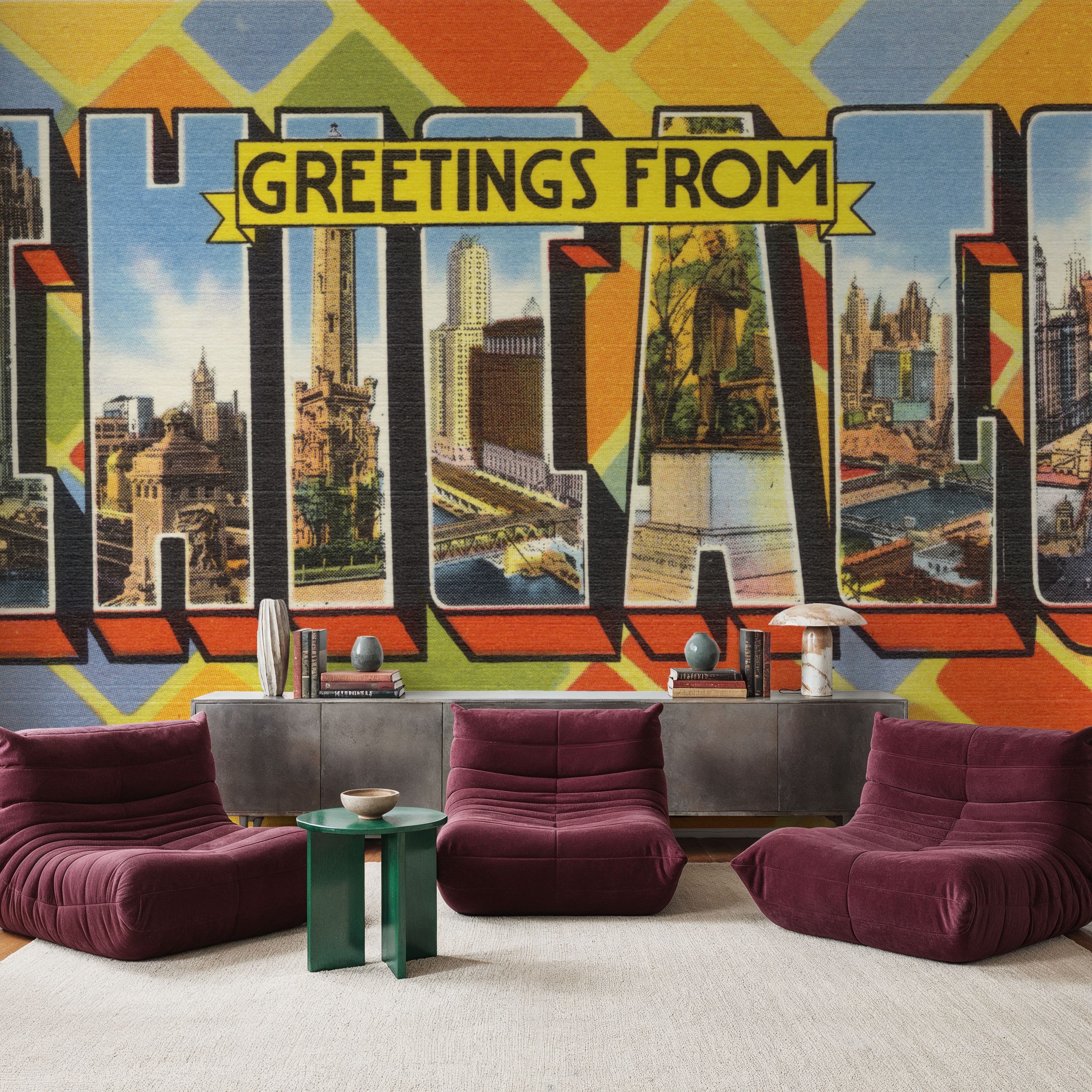 Greetings from Chicago - Screenprint Postcard