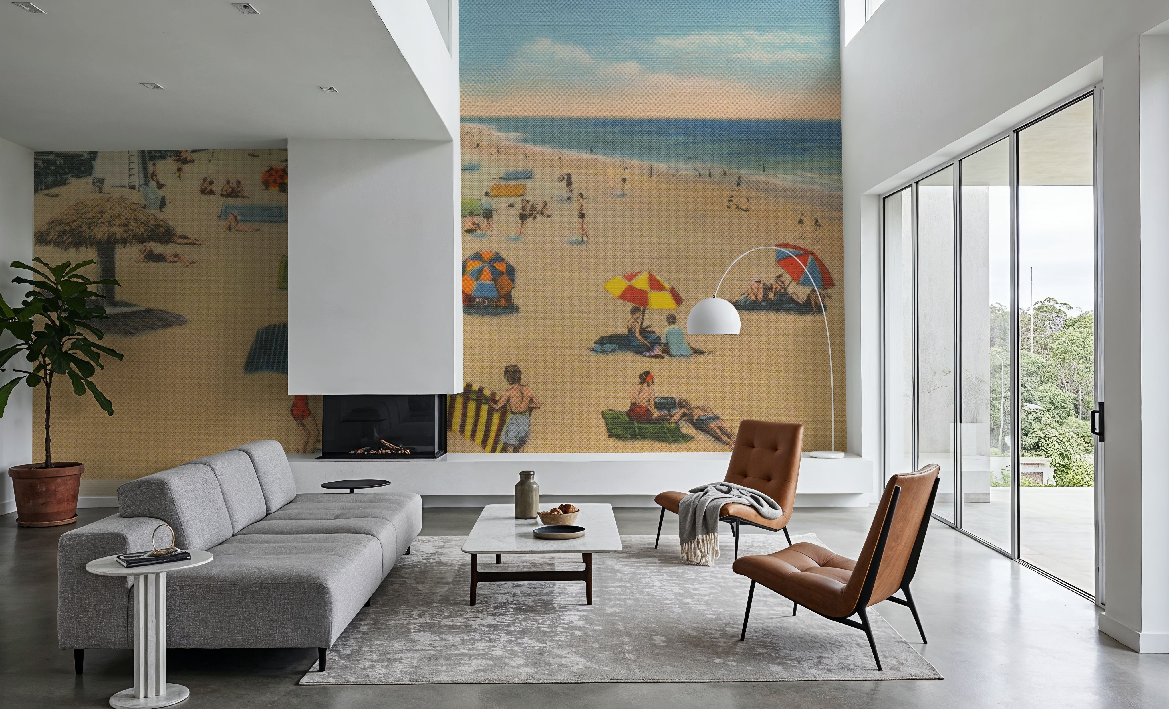 Miami Beach Postcard II - Screenprint, Wallpaper