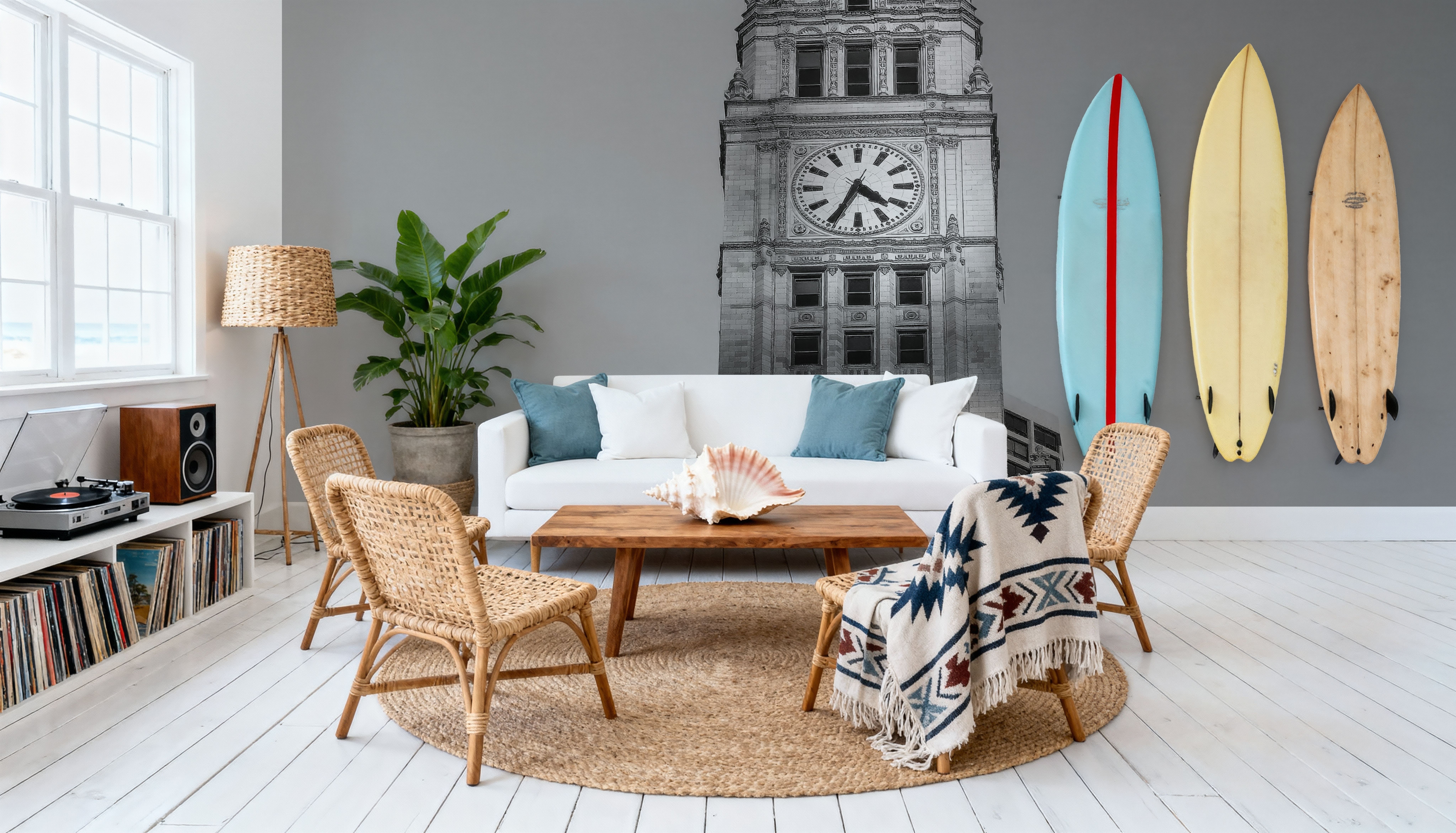 Chicago River Walk BW, Tapeten