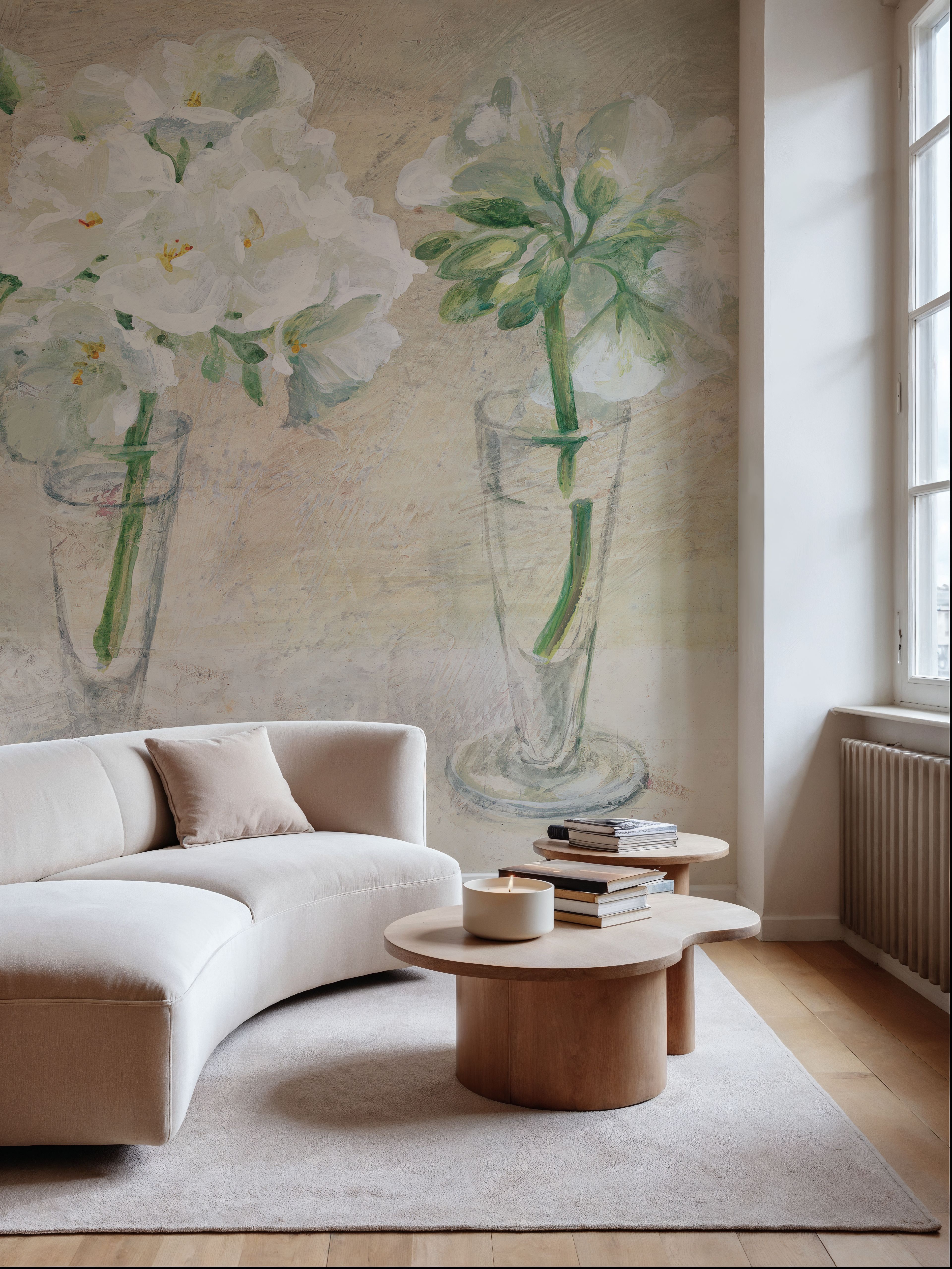 Geraniums in Glasses I Neutral