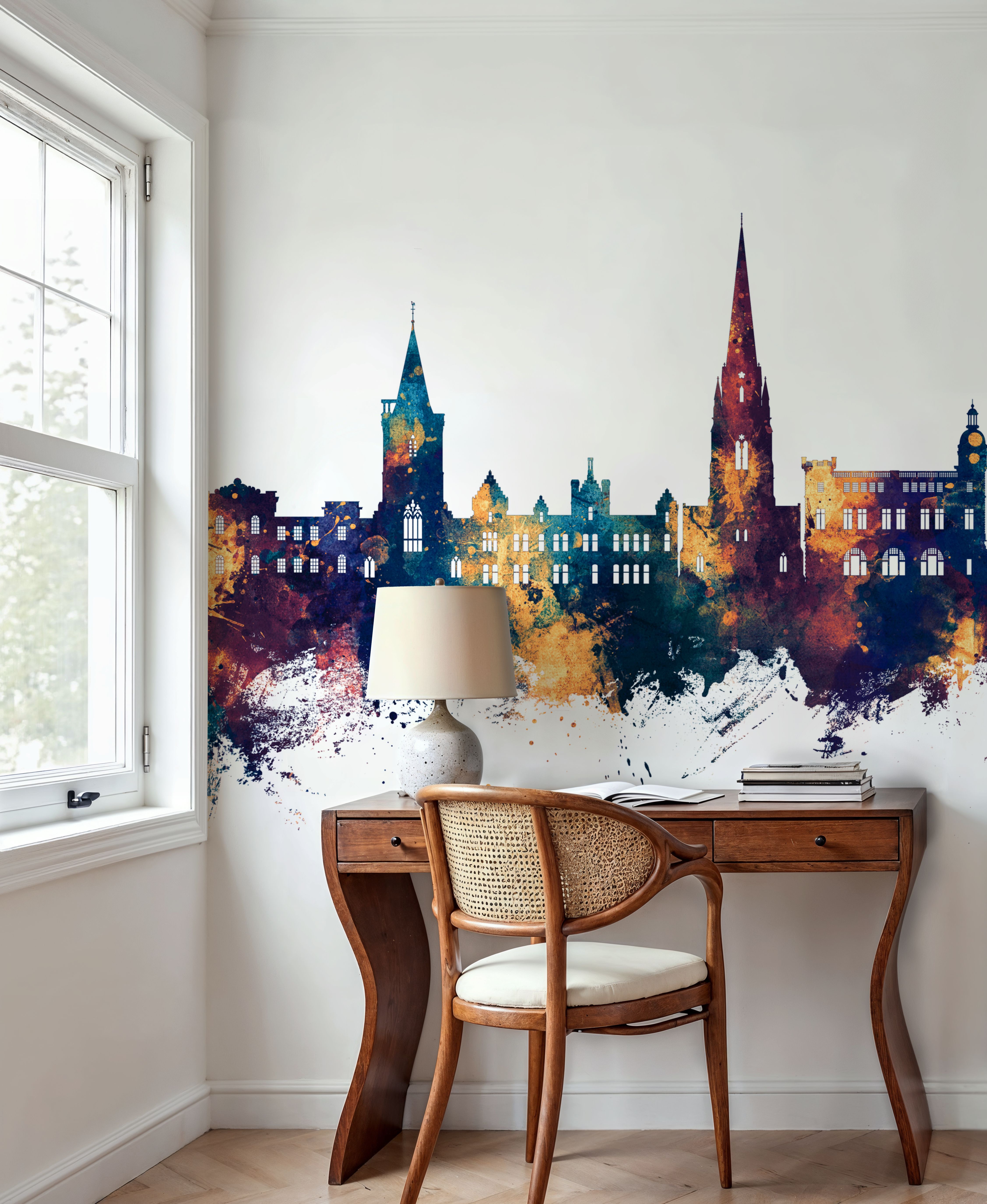 Perth Scotland Skyline Blue & Bronze