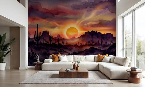 Arizona Sunset - Landscape Watercolor Series