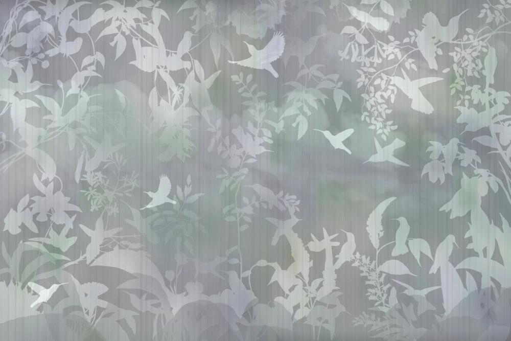 Birds in the Fog Blue