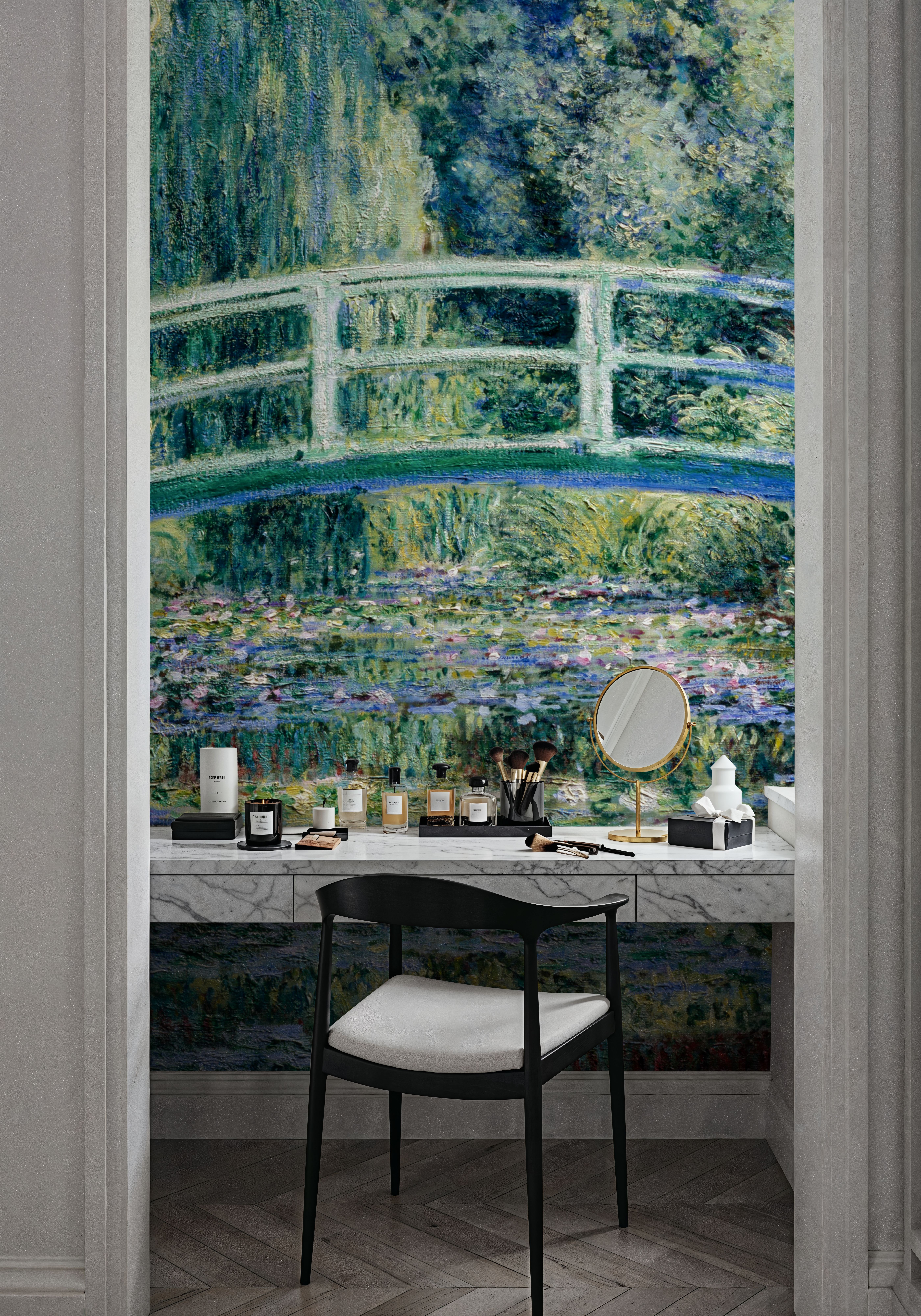 Water Lilies and Japanese Bridge