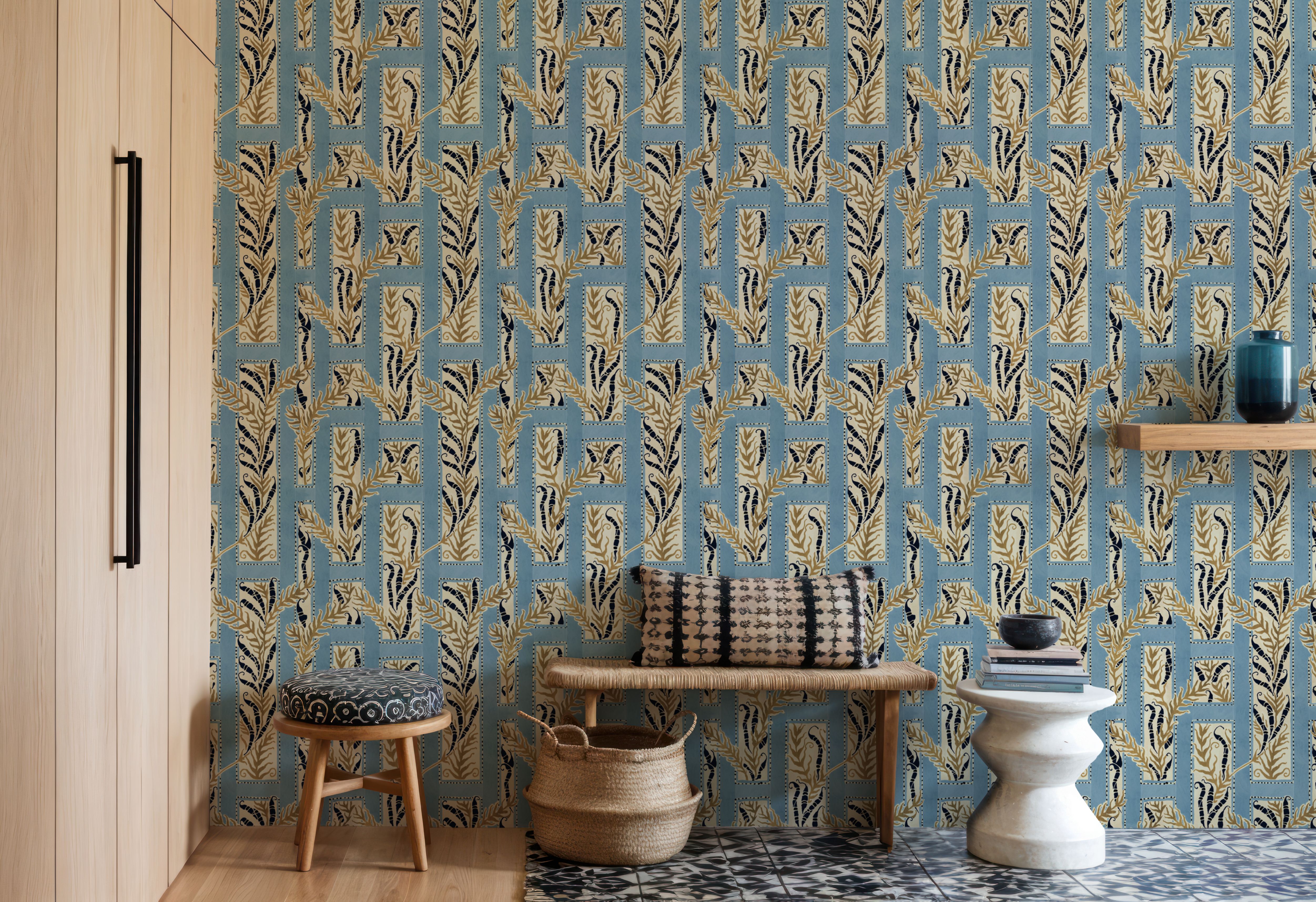 Samarkand Ferns, Sky Blue