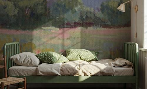 Pink and Green Meadow