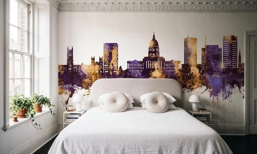 Topeka Wyoming Skyline Purple & Gold