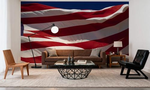 Close American Flag