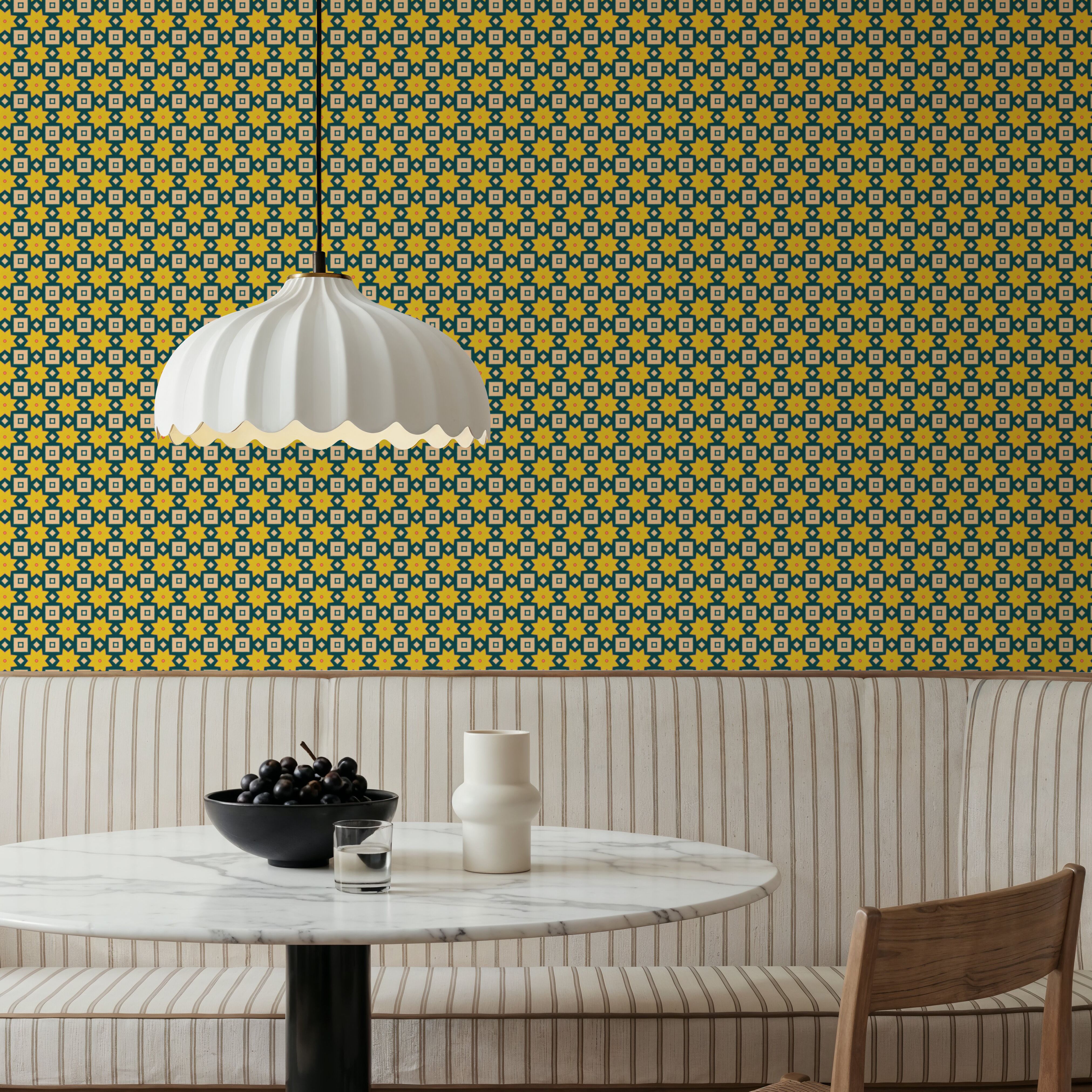 Kaleidoscope Stars And Squares, Wallpaper