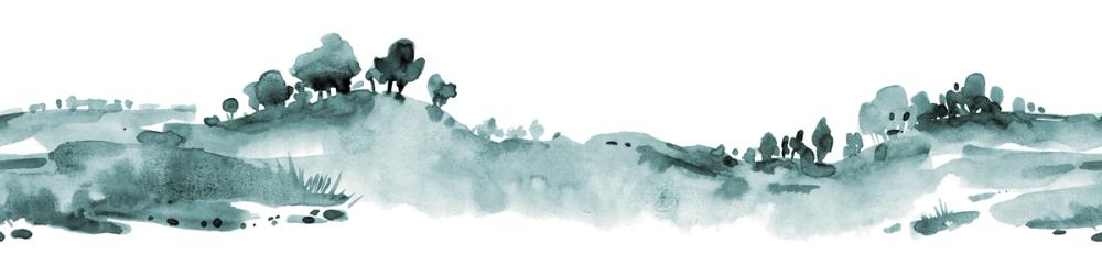 Tranquil Hillside, Seafoam