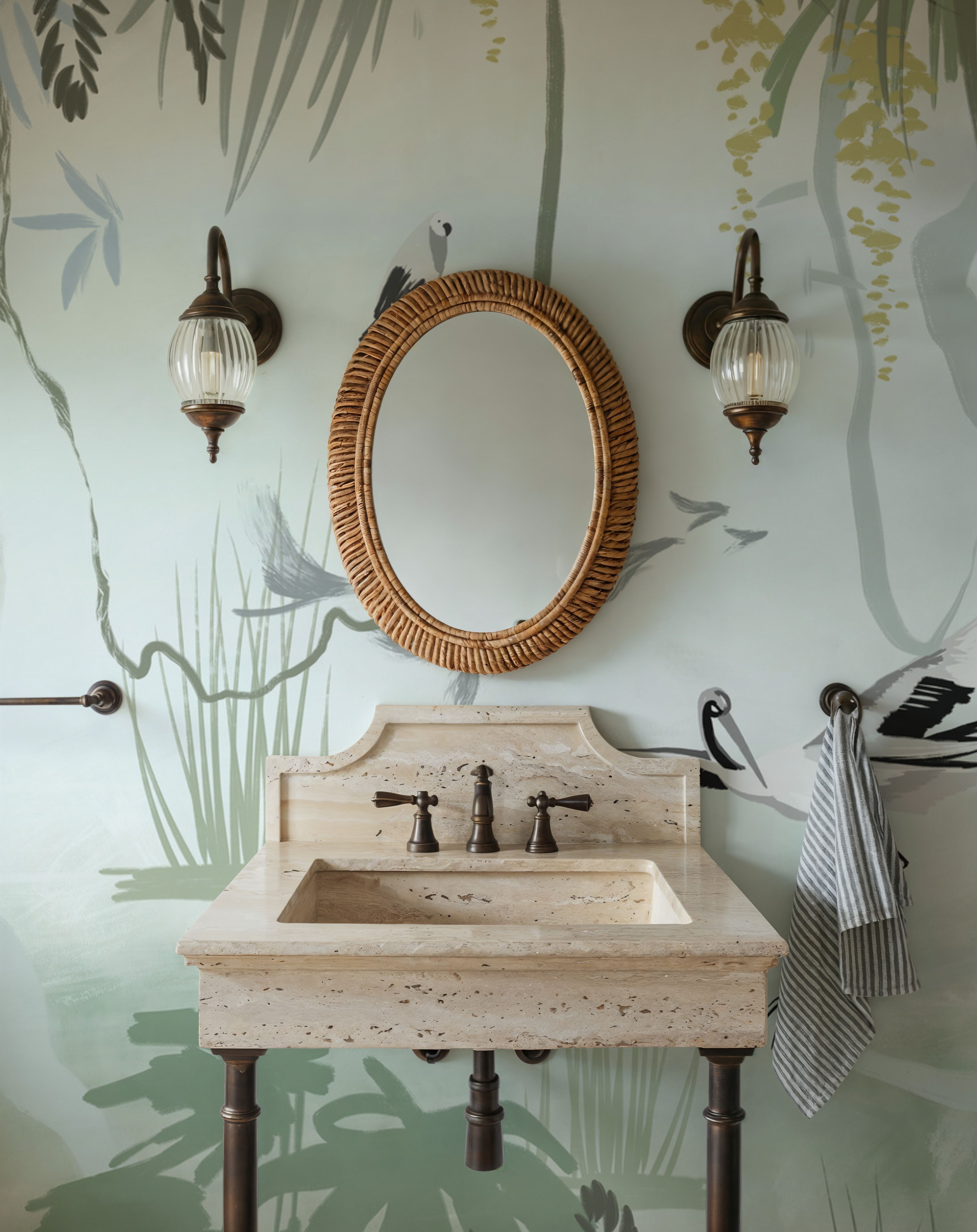 Painted Herons Scenery, Green