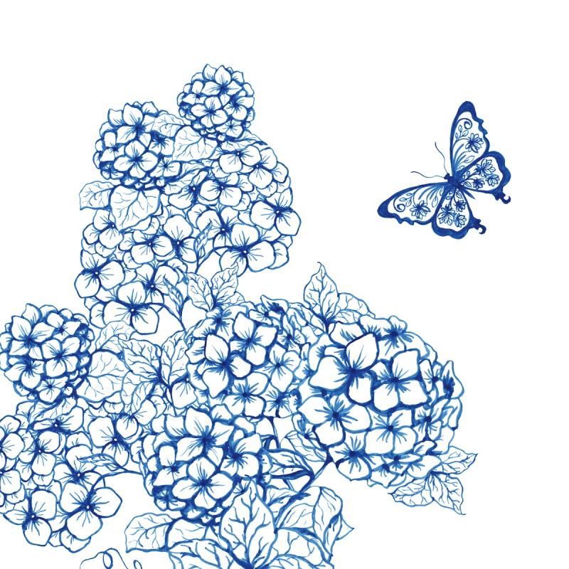Flutter with Charm III wallpaper mural 100% PVC-free and non-toxic