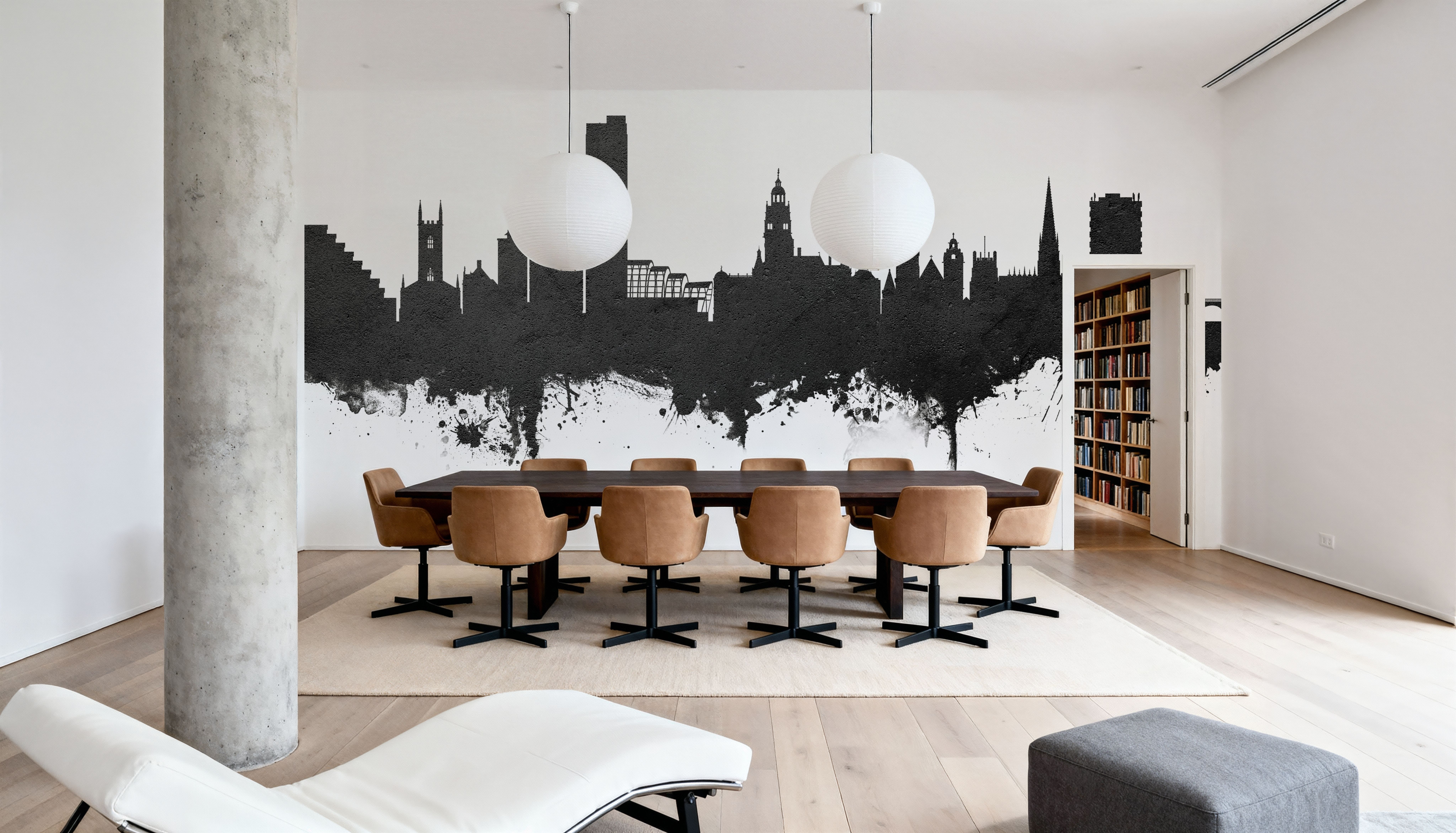 Sheffield England Skyline Black & White