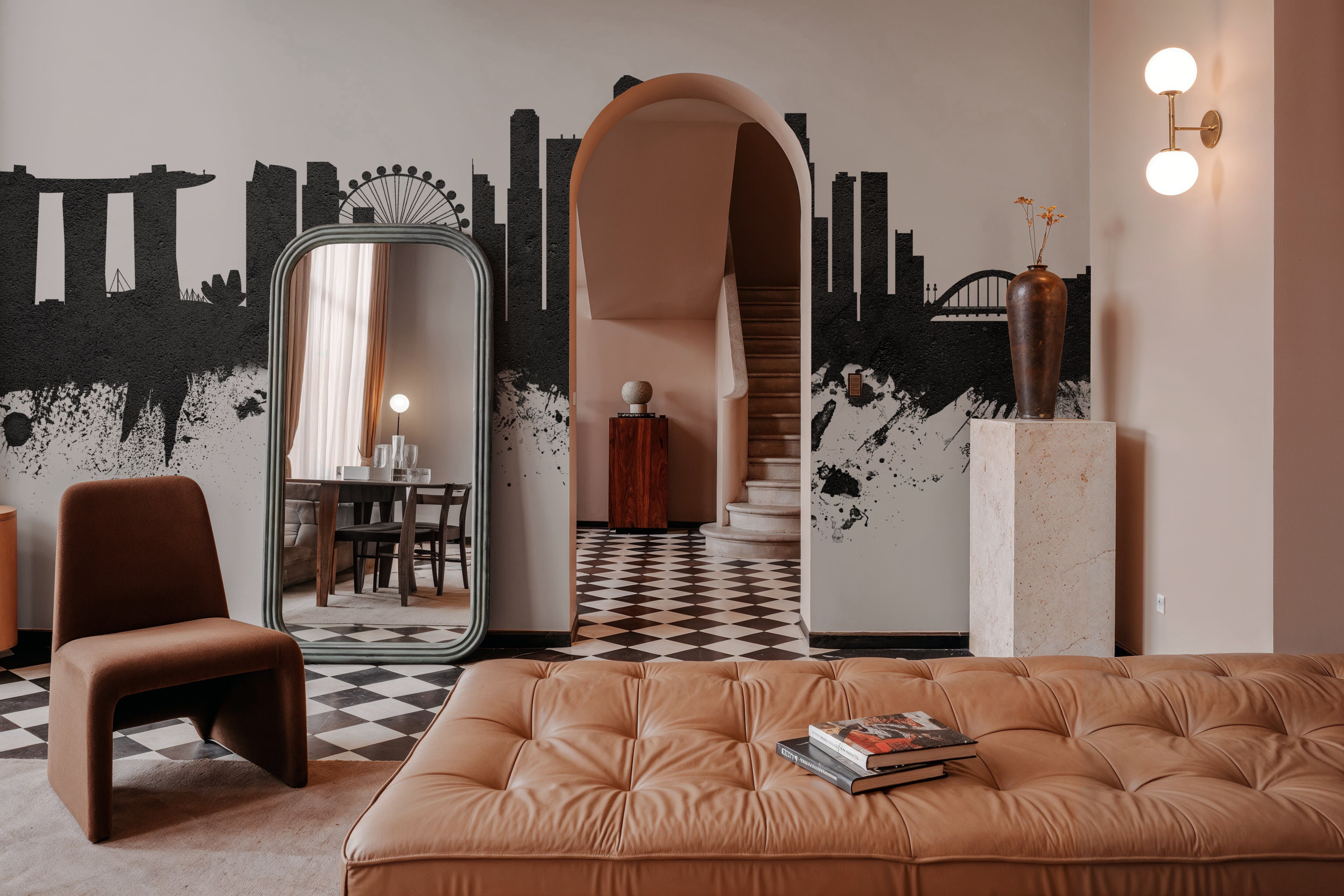 Singapore Skyline Black & White, Wallpaper