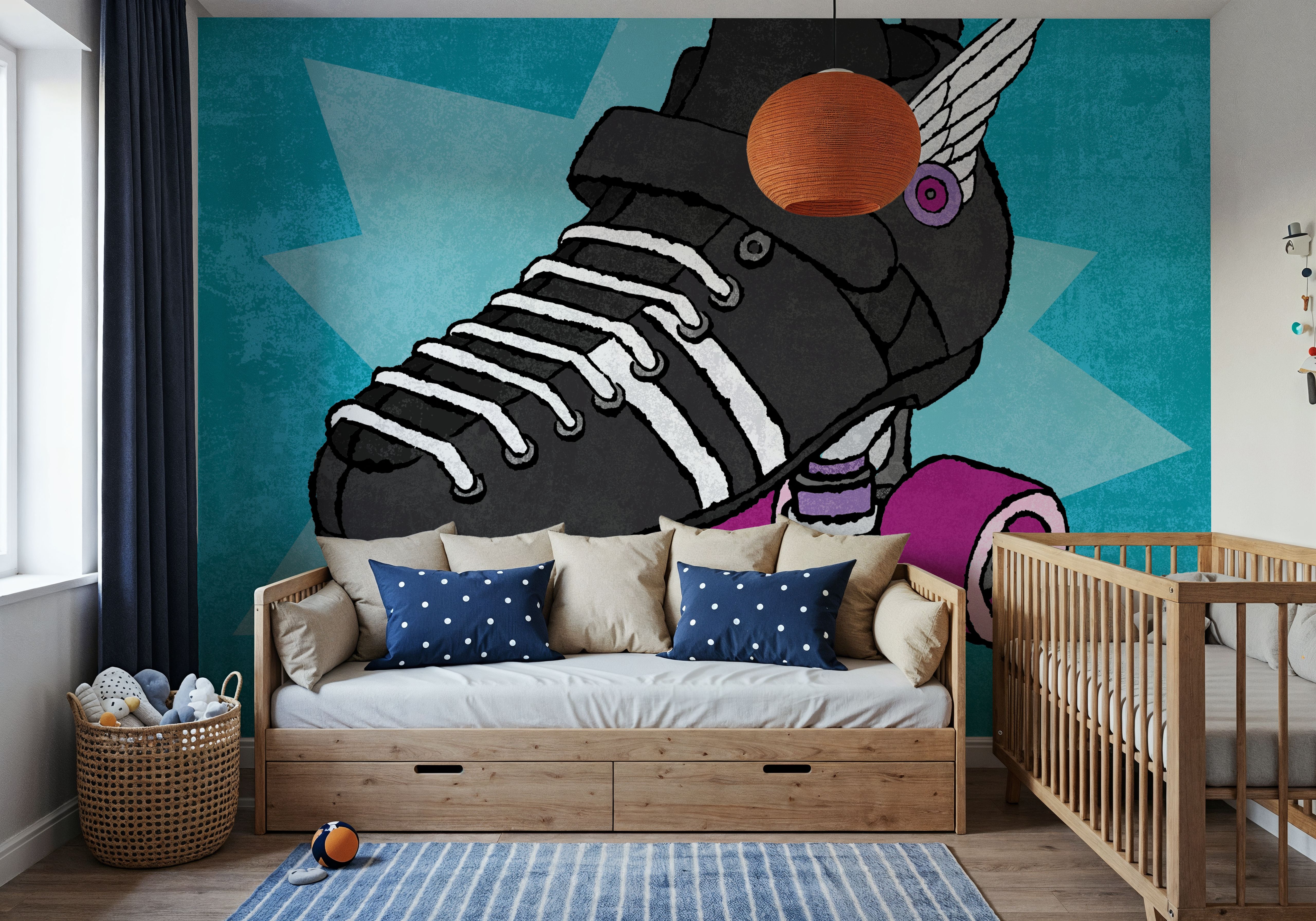 Skate Bright I, Wallpaper