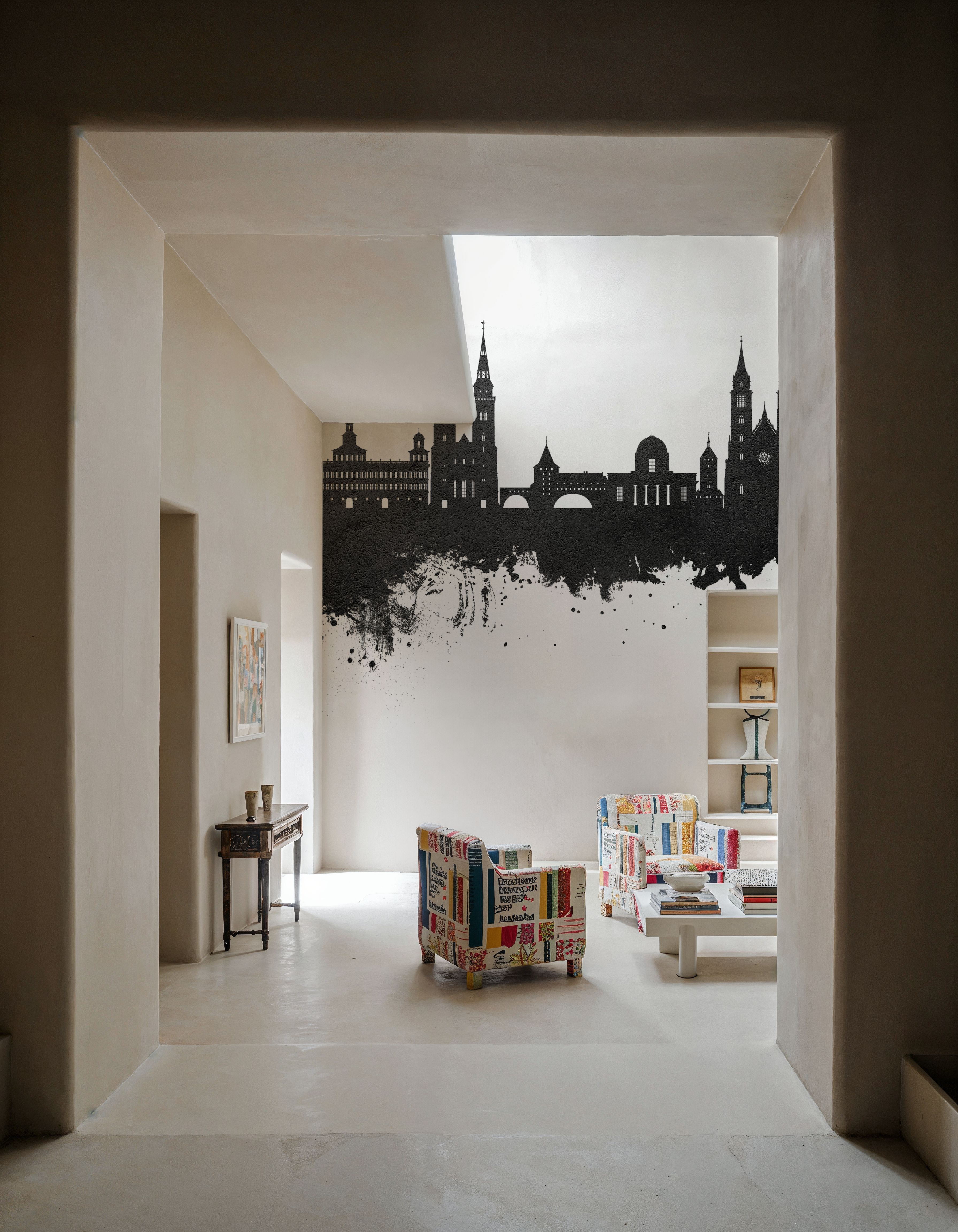 Nürnberg Germany Skyline Black & White