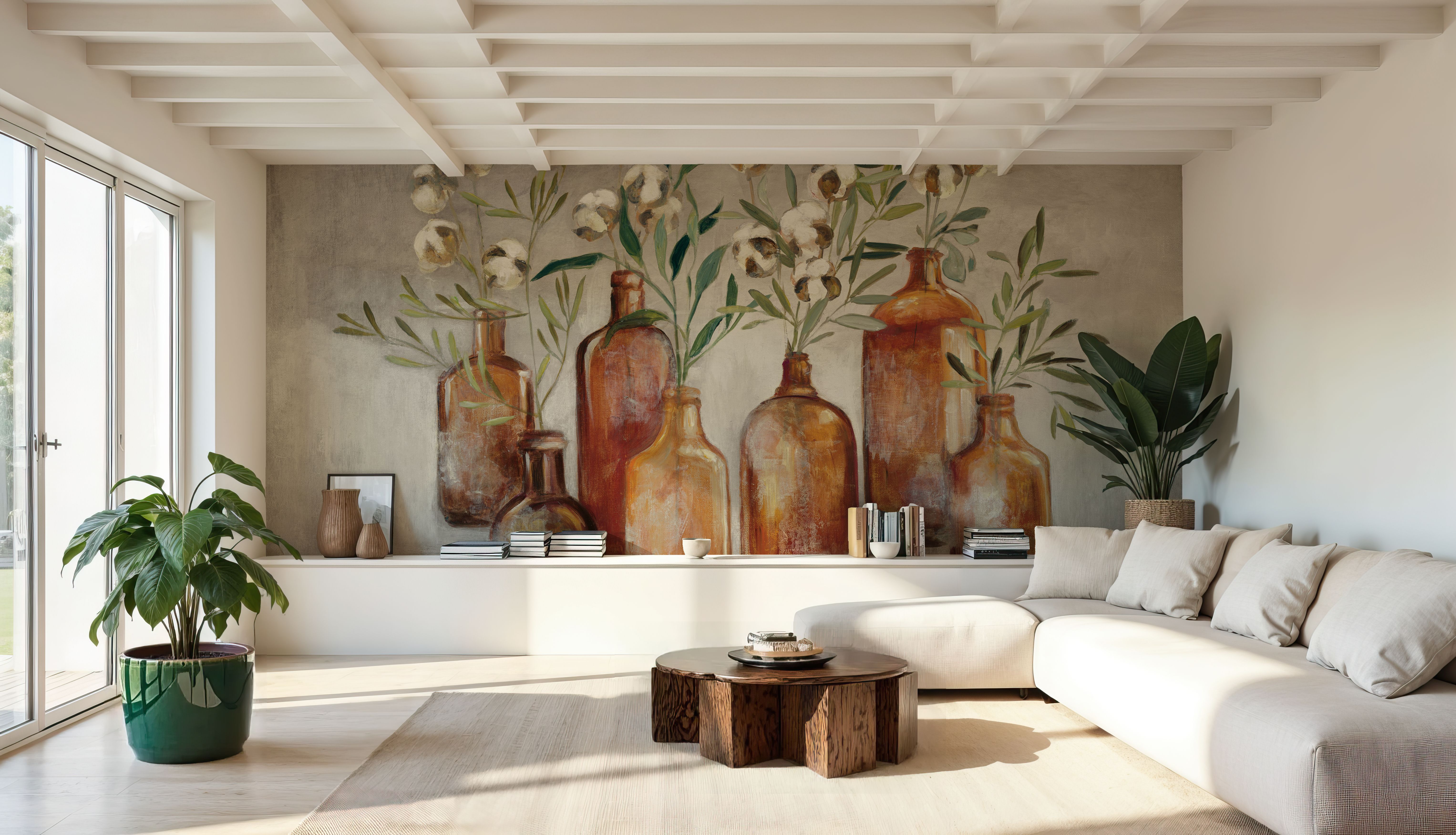 Still Life Flasks, Wallpaper