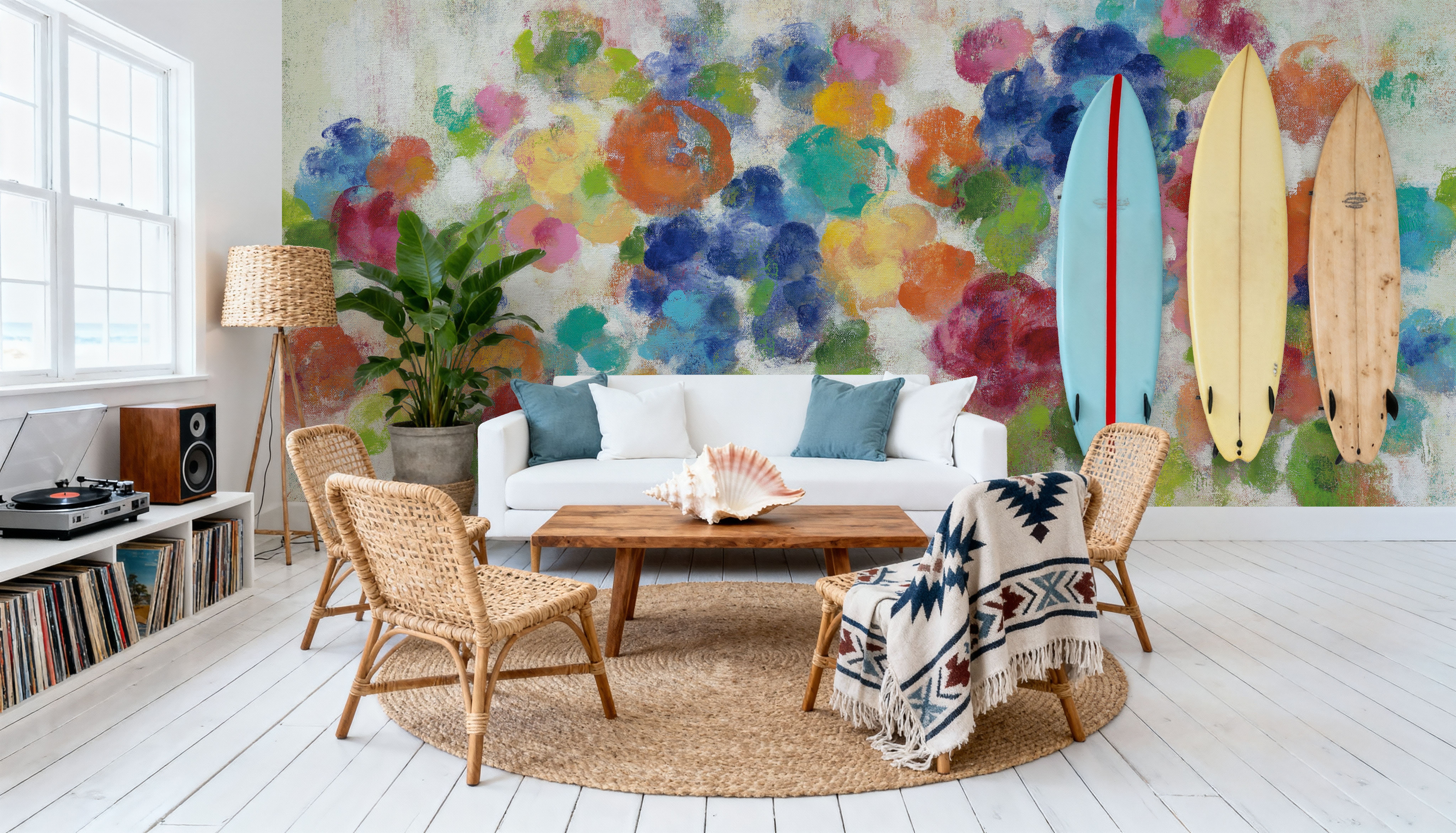 Hydrangea Bouquet I on canvas