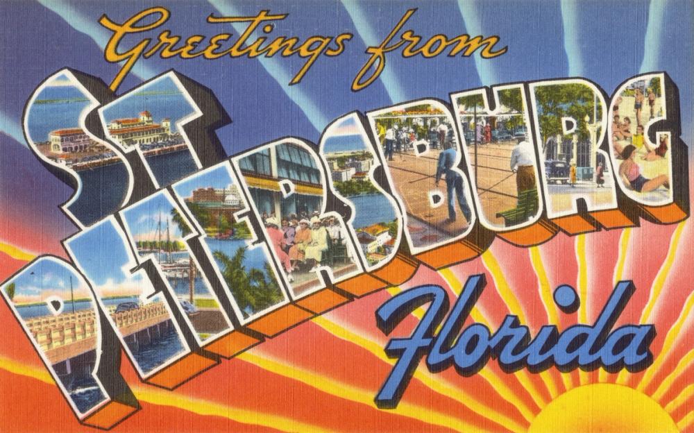 Greetings from St Petersburg - Screenprint Postcard