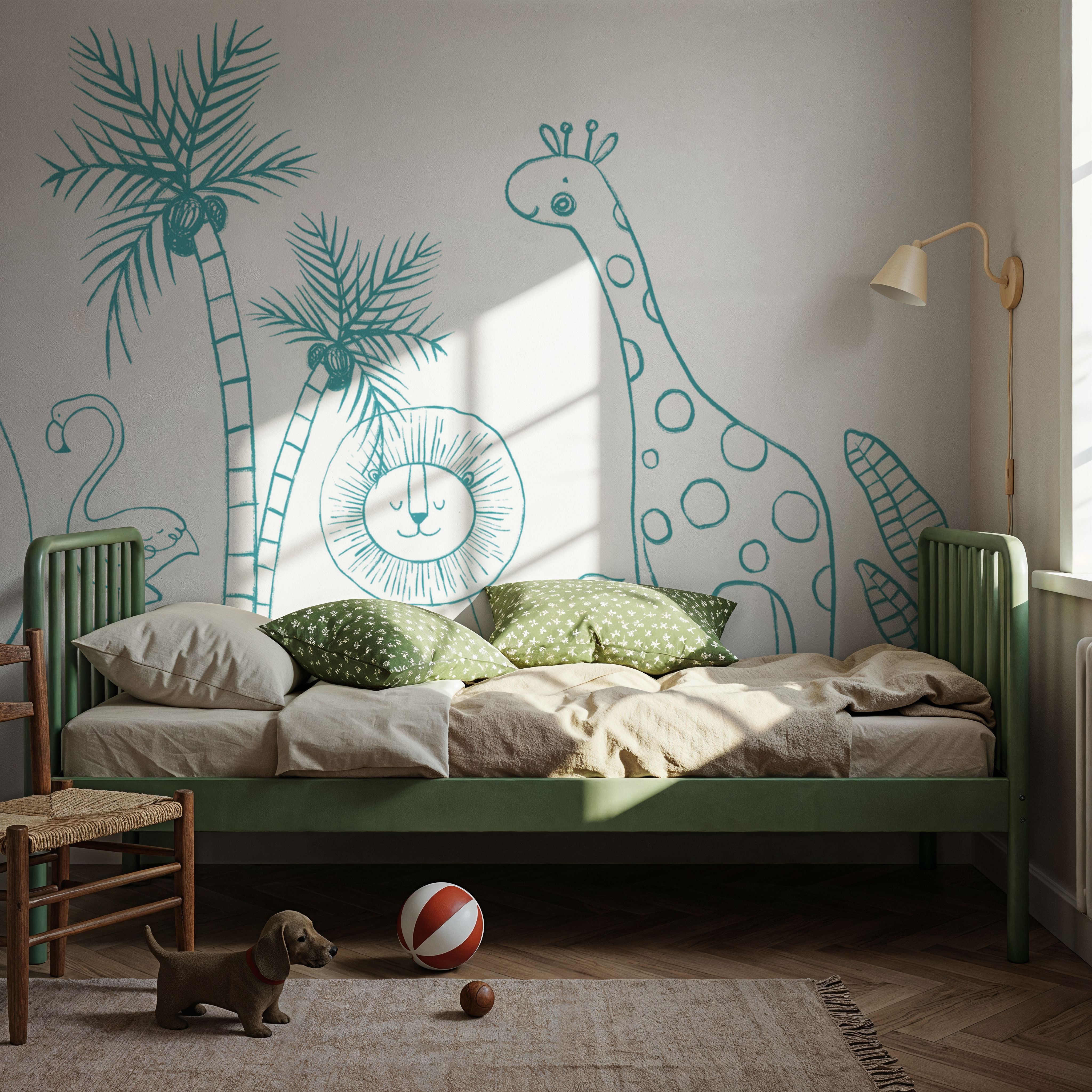 Calm & Cute Baby Animals, Teal