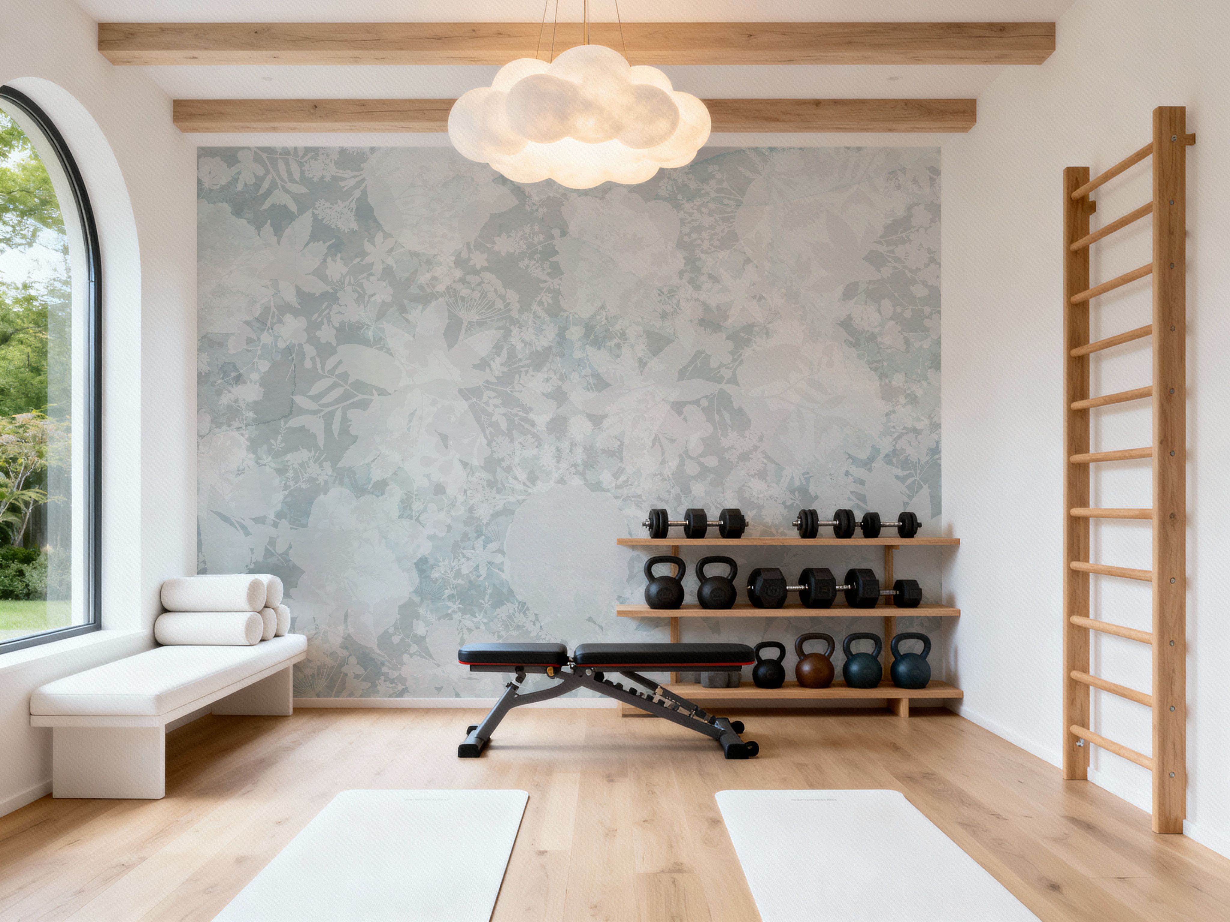 Flower Silhouette Blue