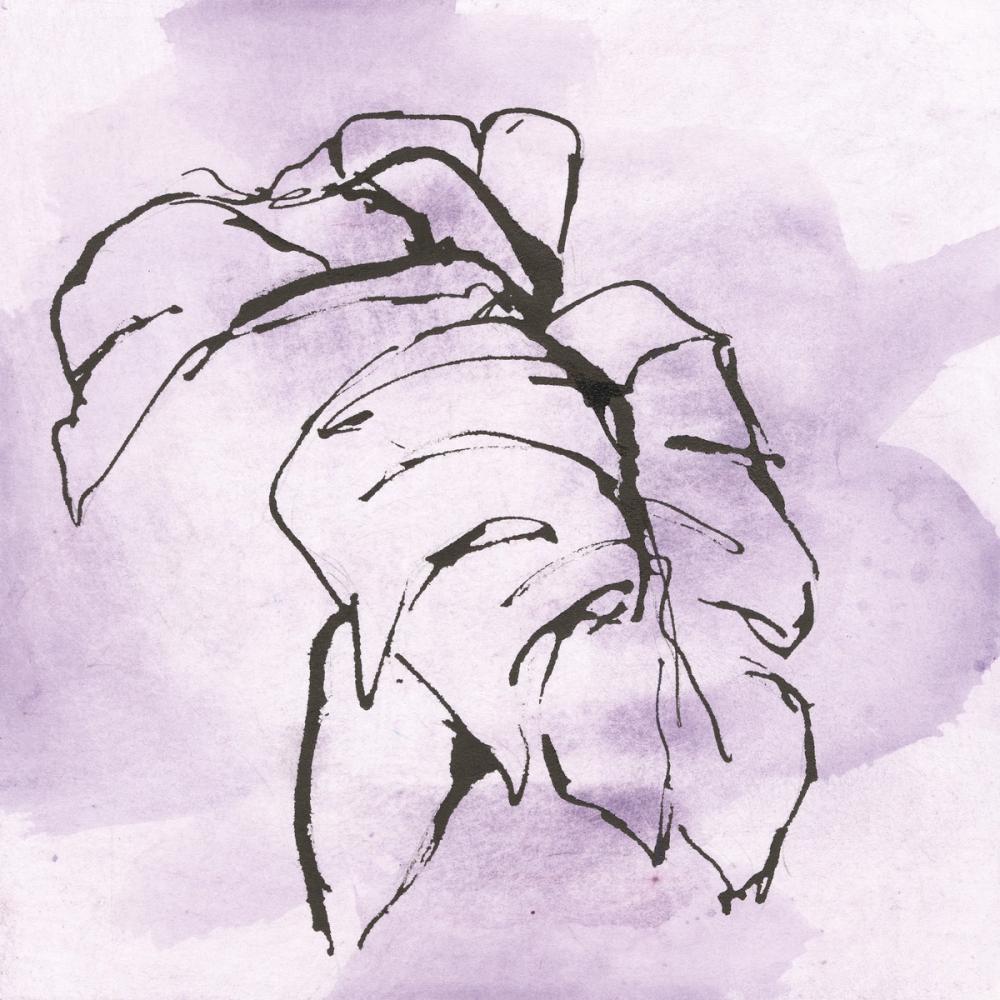 Midnight Plum Leaf I