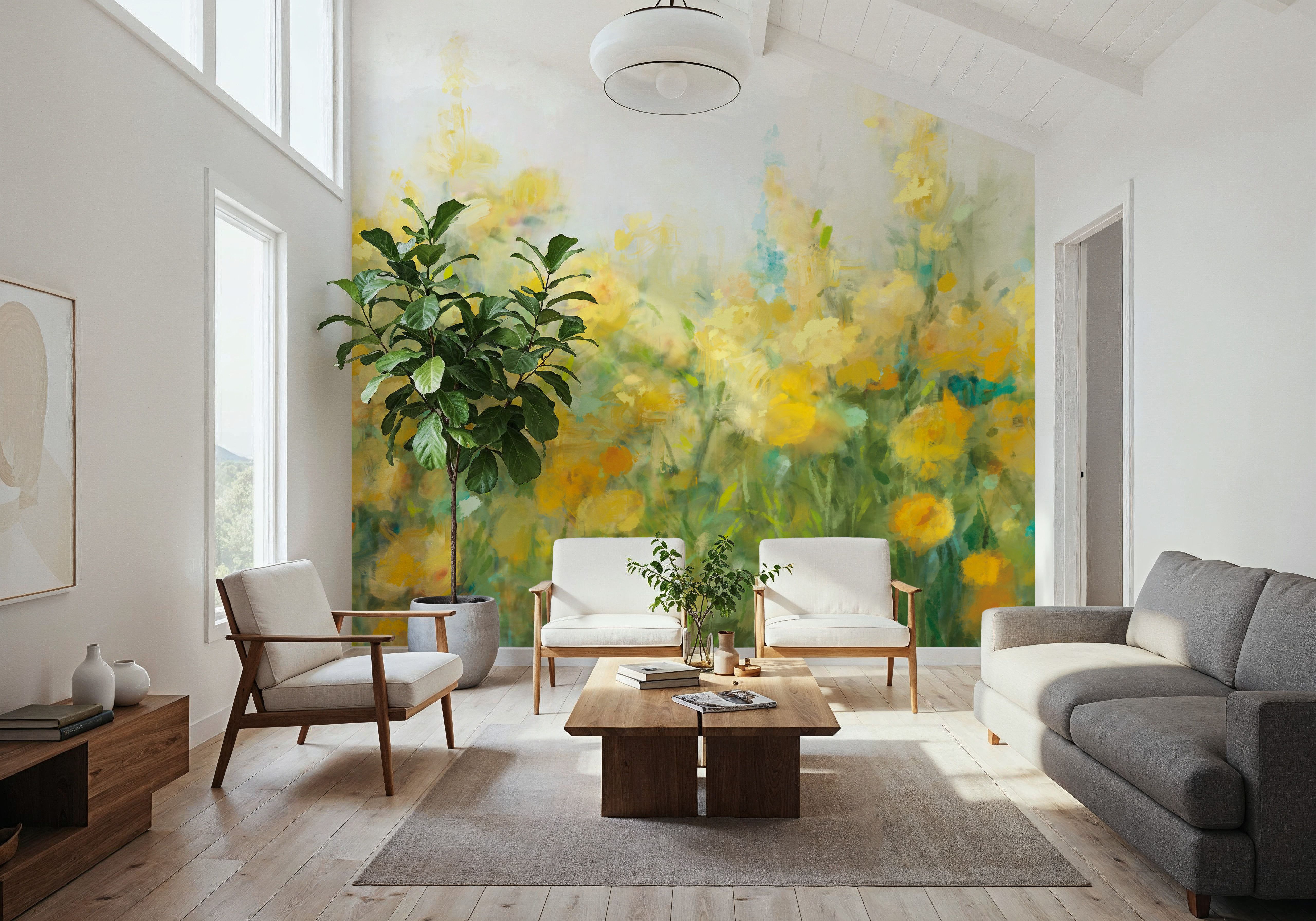 A Row of Yellow Blossoms