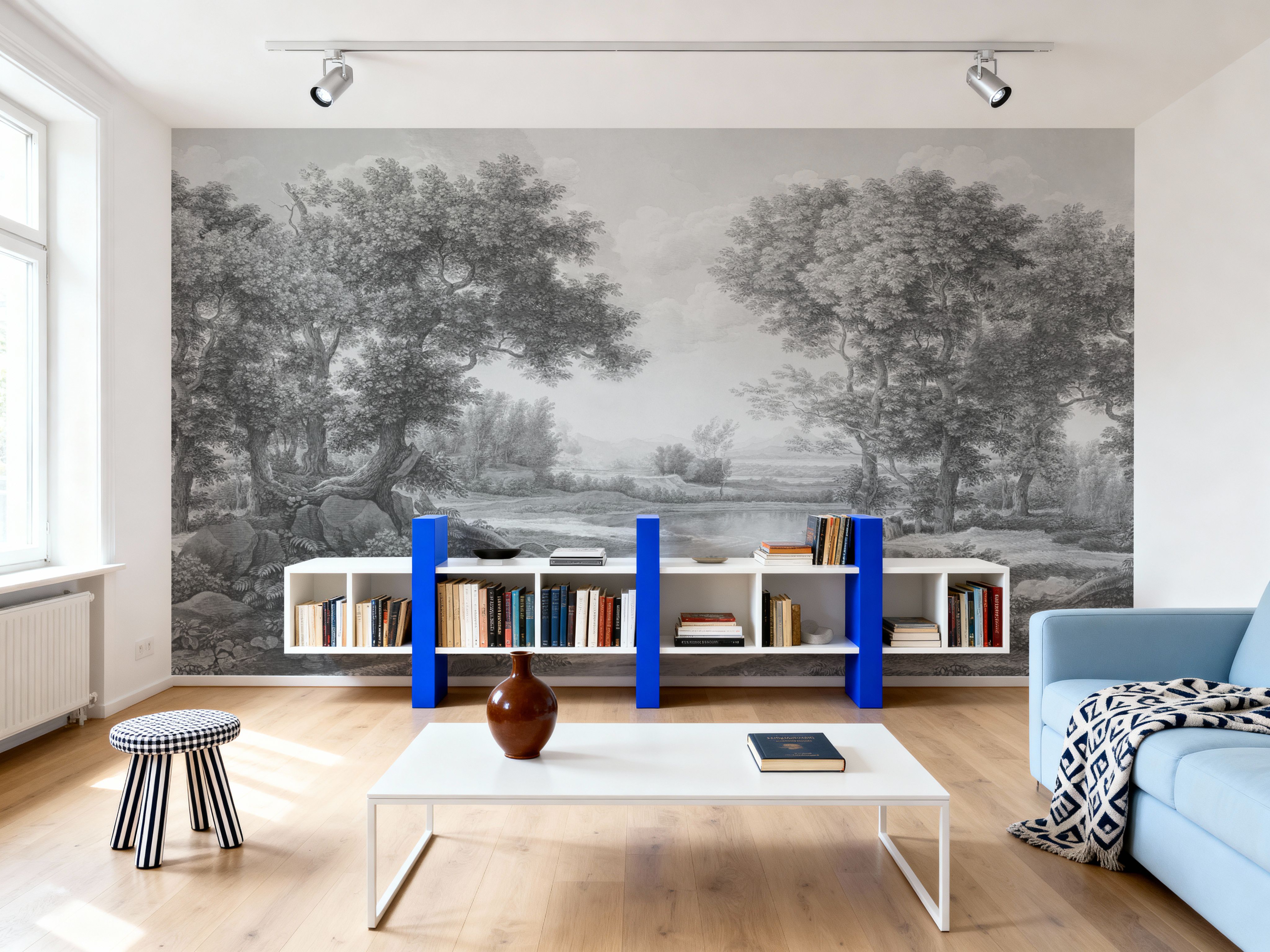 Riverbank Oak Landscape, Pewter