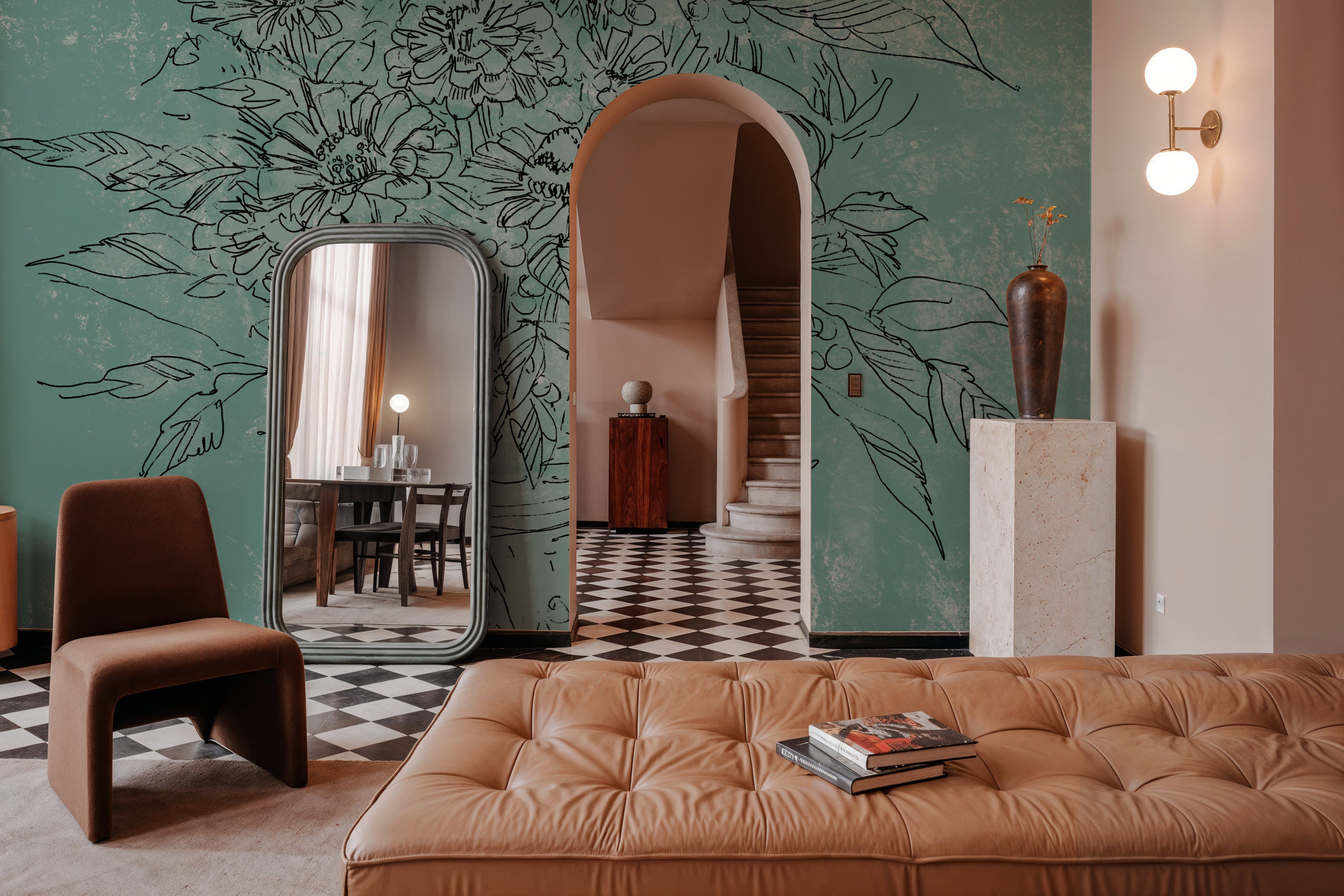 Zinnias in Glass Jar Sketch