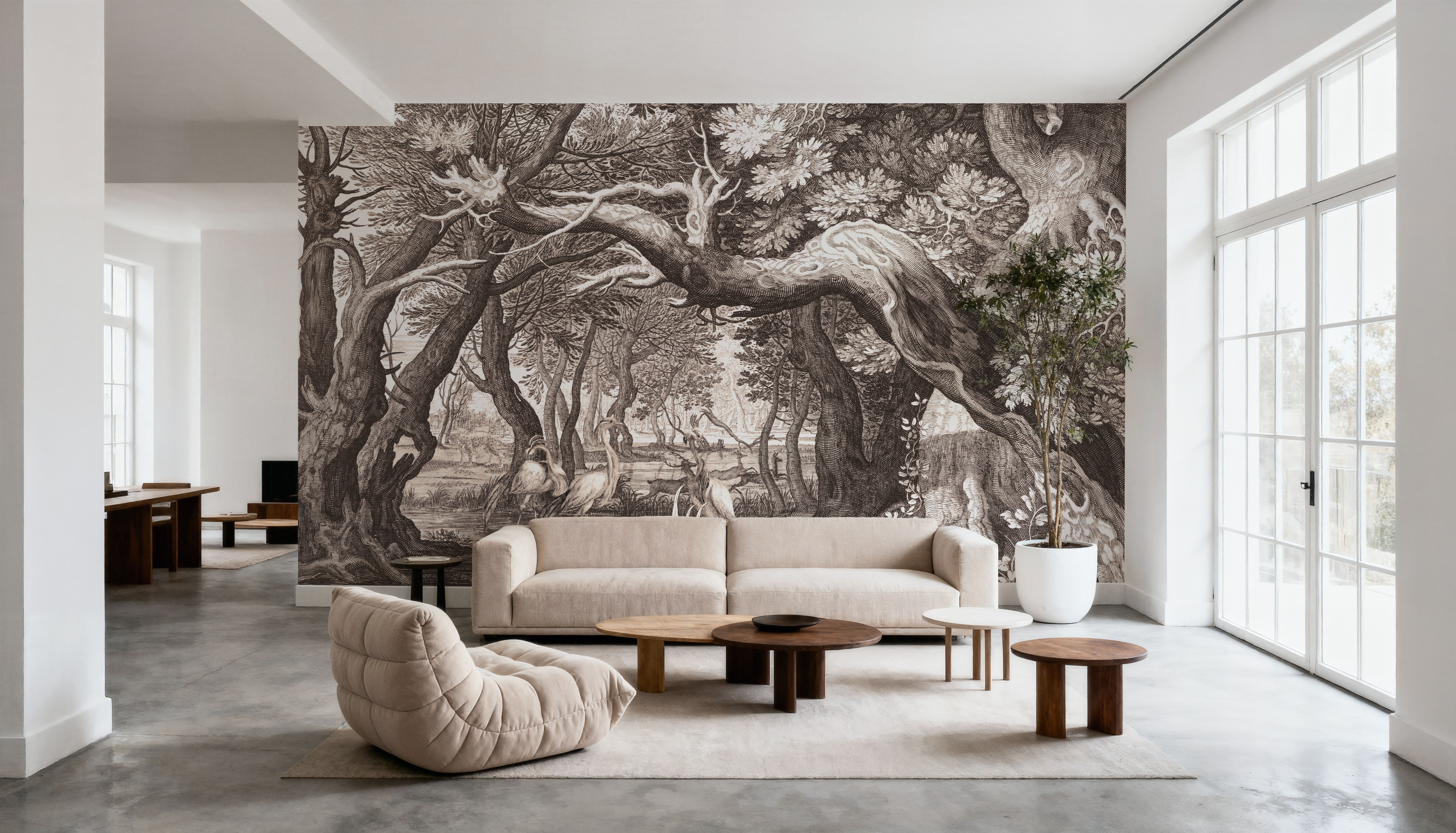 Garden of Eden, Sepia, Wallpaper