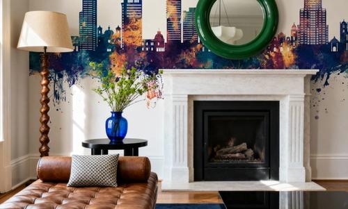 Tegucigalapa Honduras Skyline Blue & Bronze