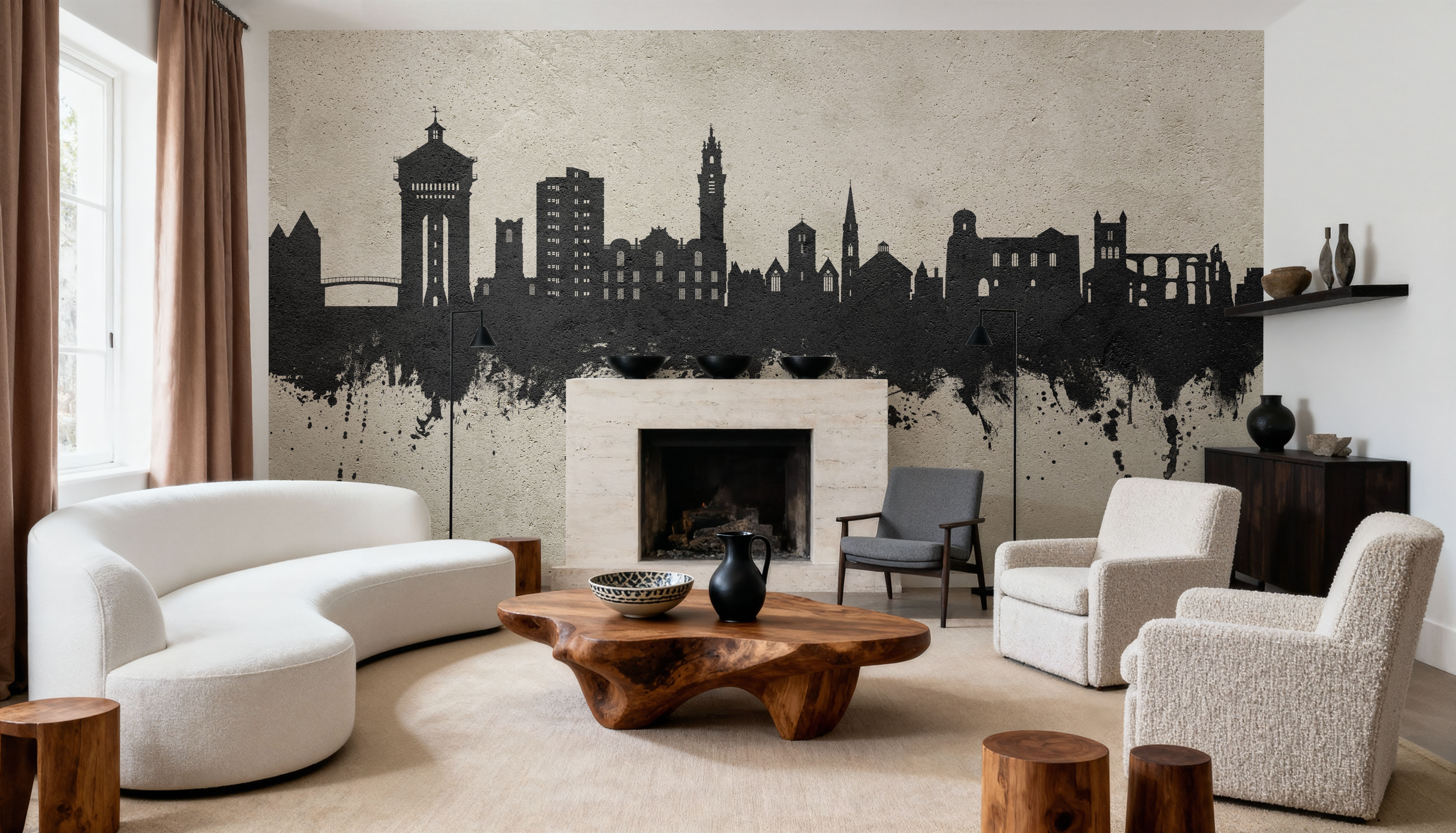 Colchester England Skyline Concrete, Tapeten