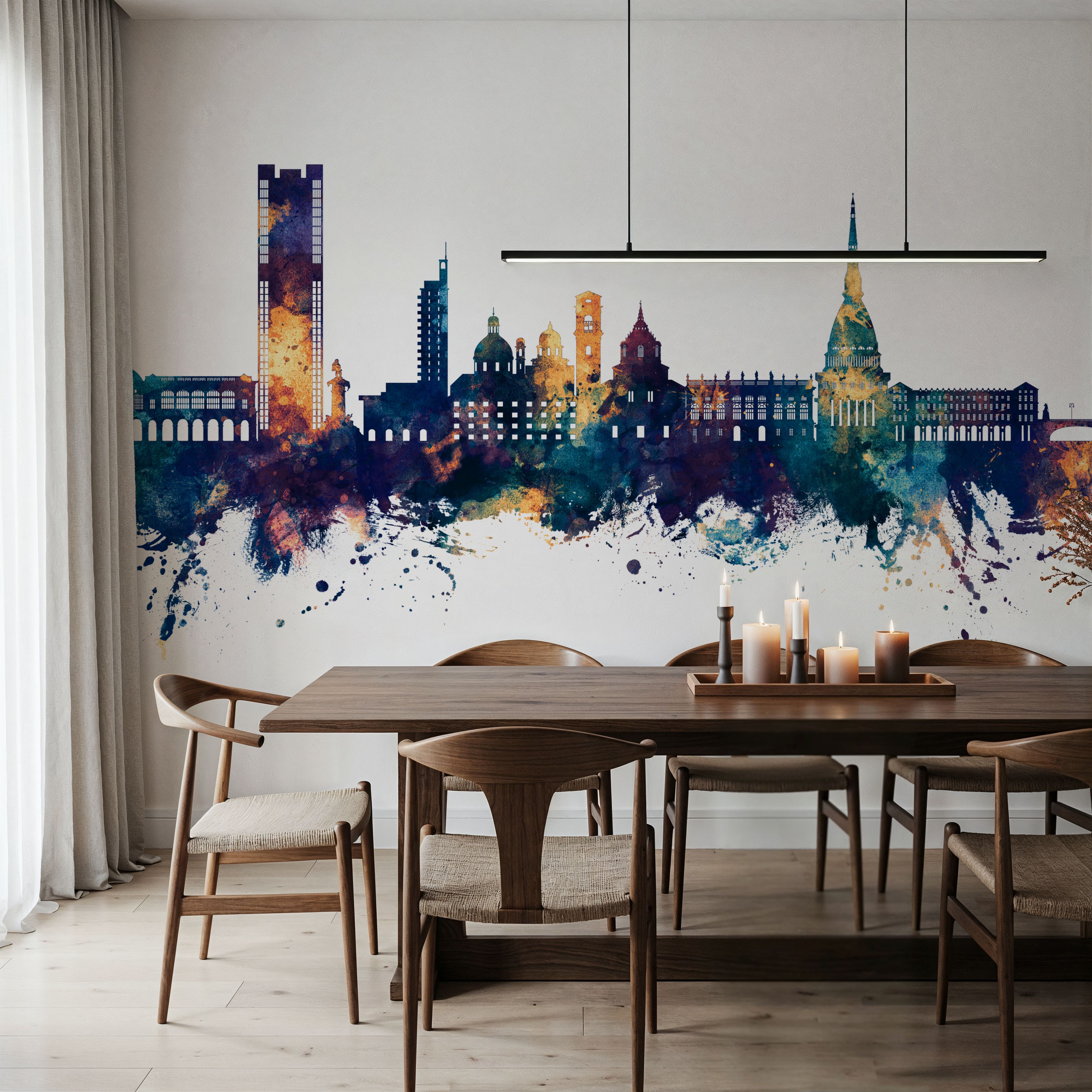 Turin Italy Blue & Bronze