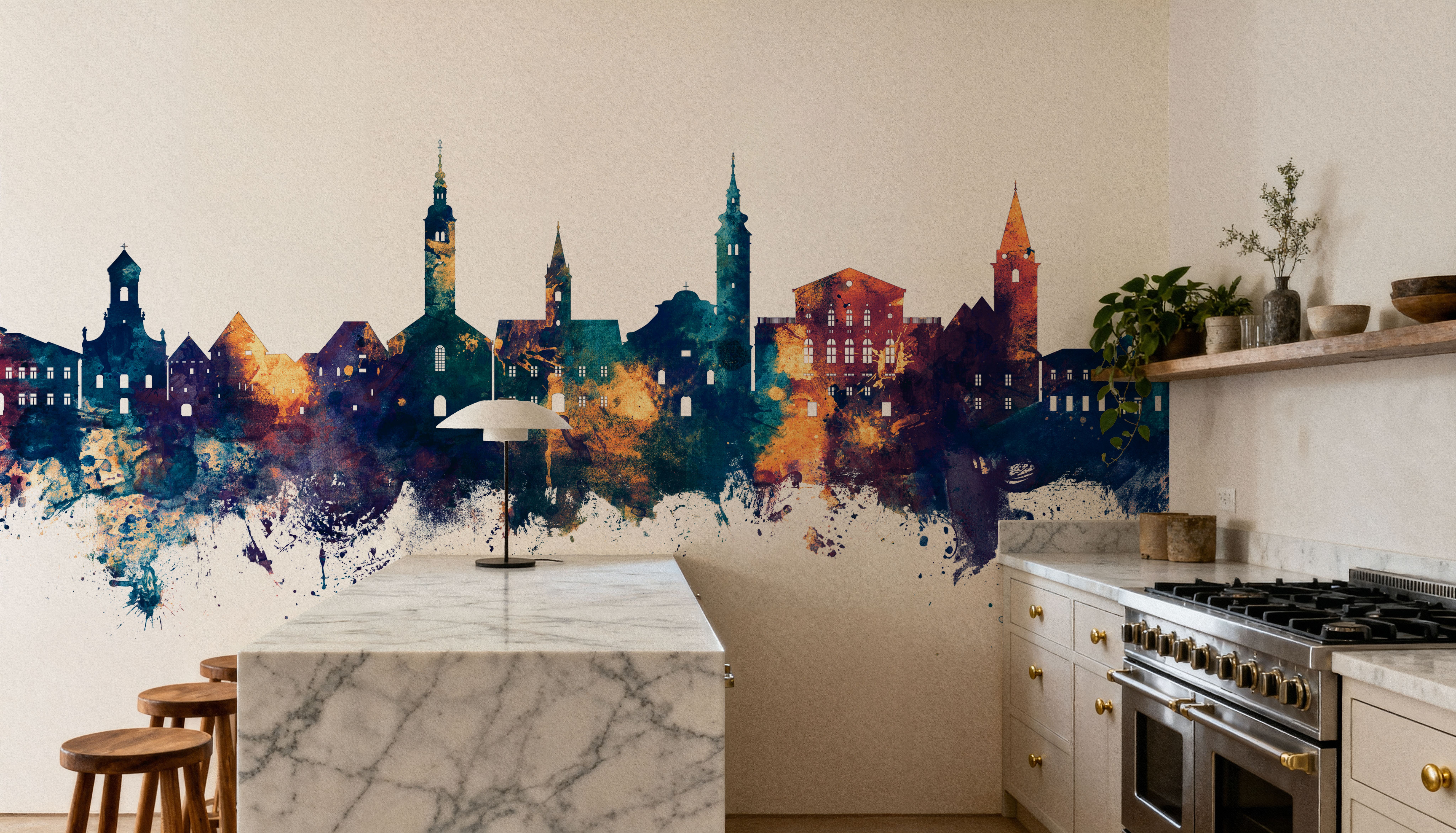 Varaždin Croatia Skyline Blue & Bronze