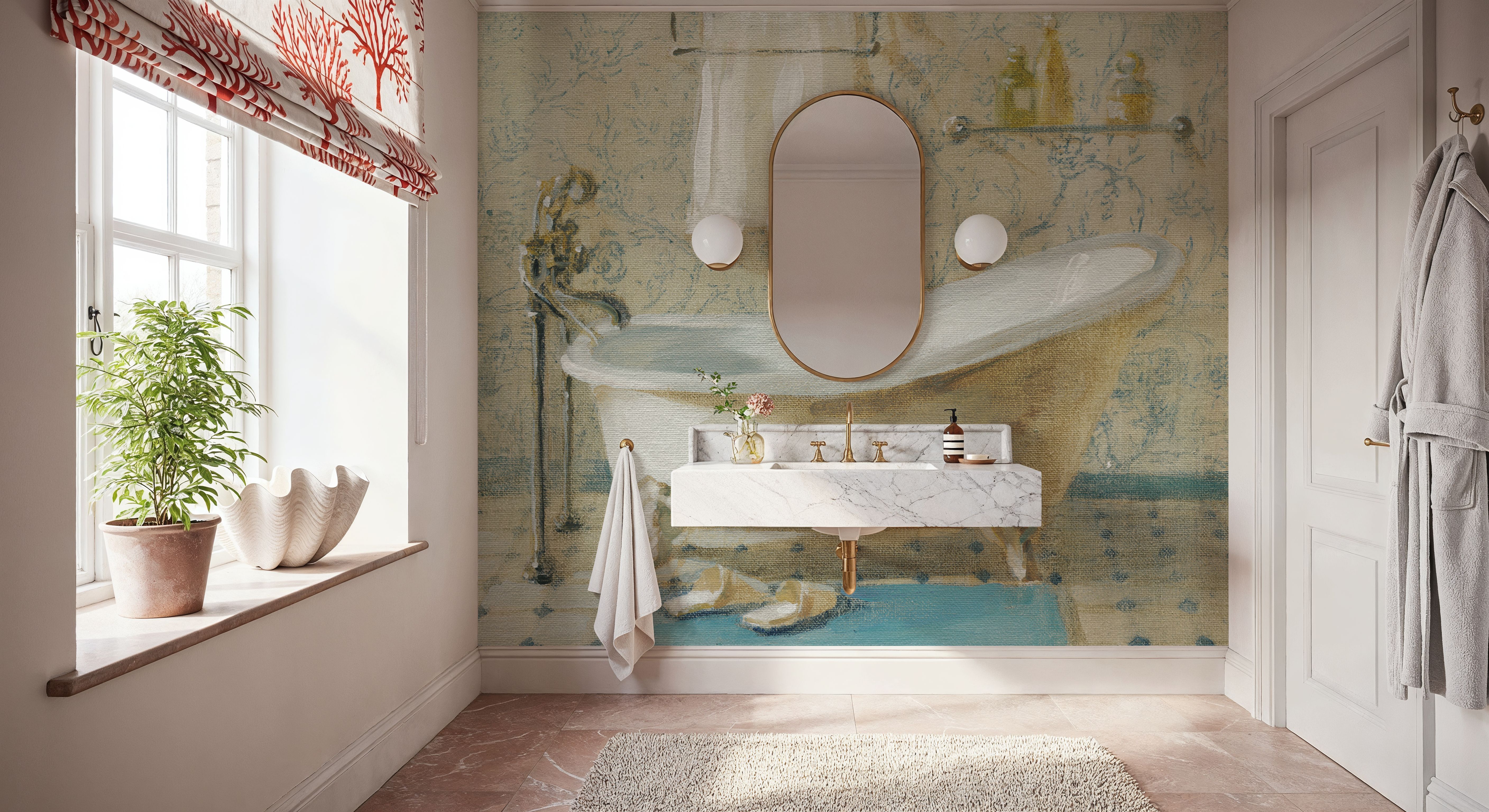 Victorian Bath III, Wallpaper