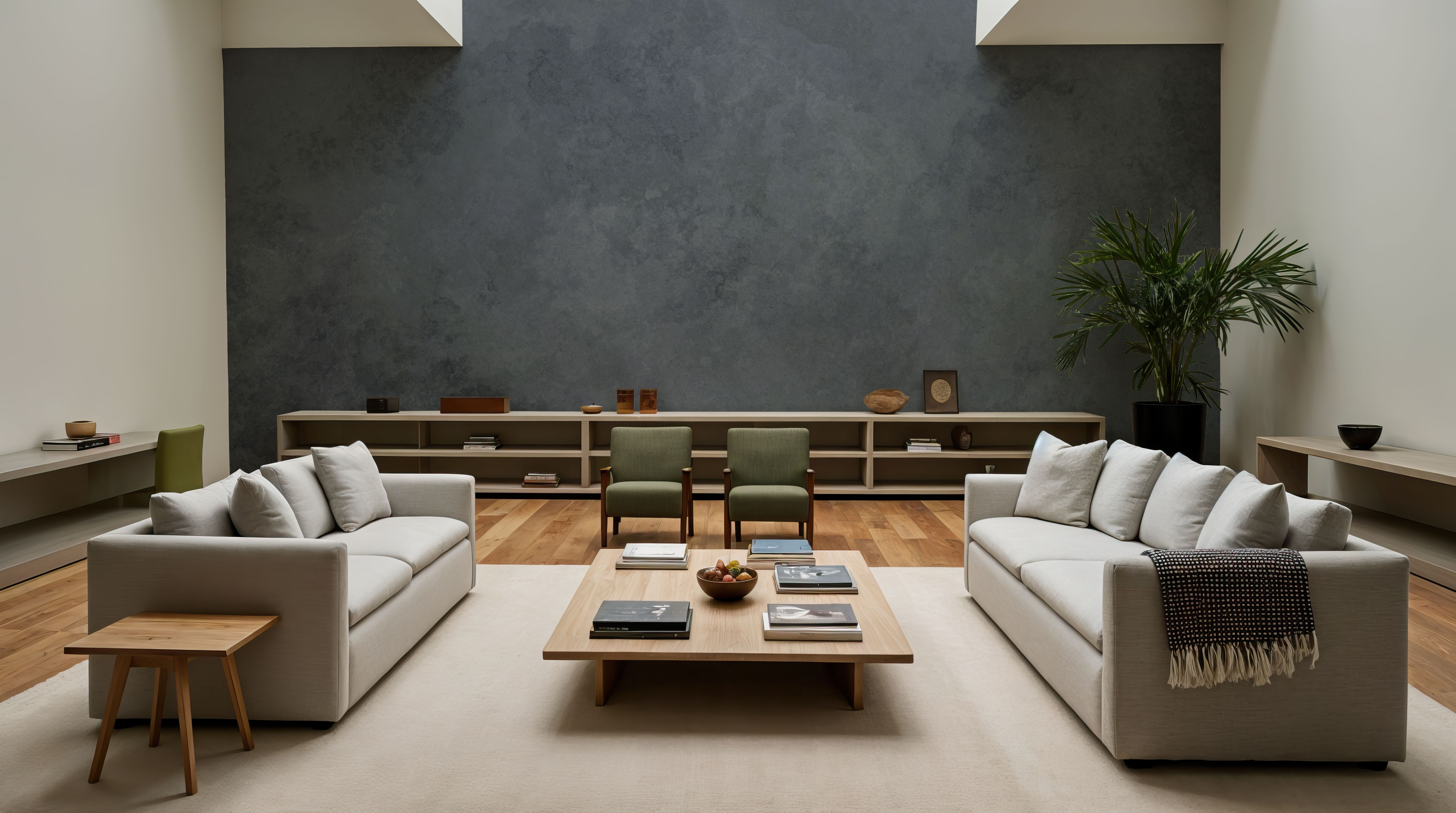 Subtle Plaster Wall, Dark Blue